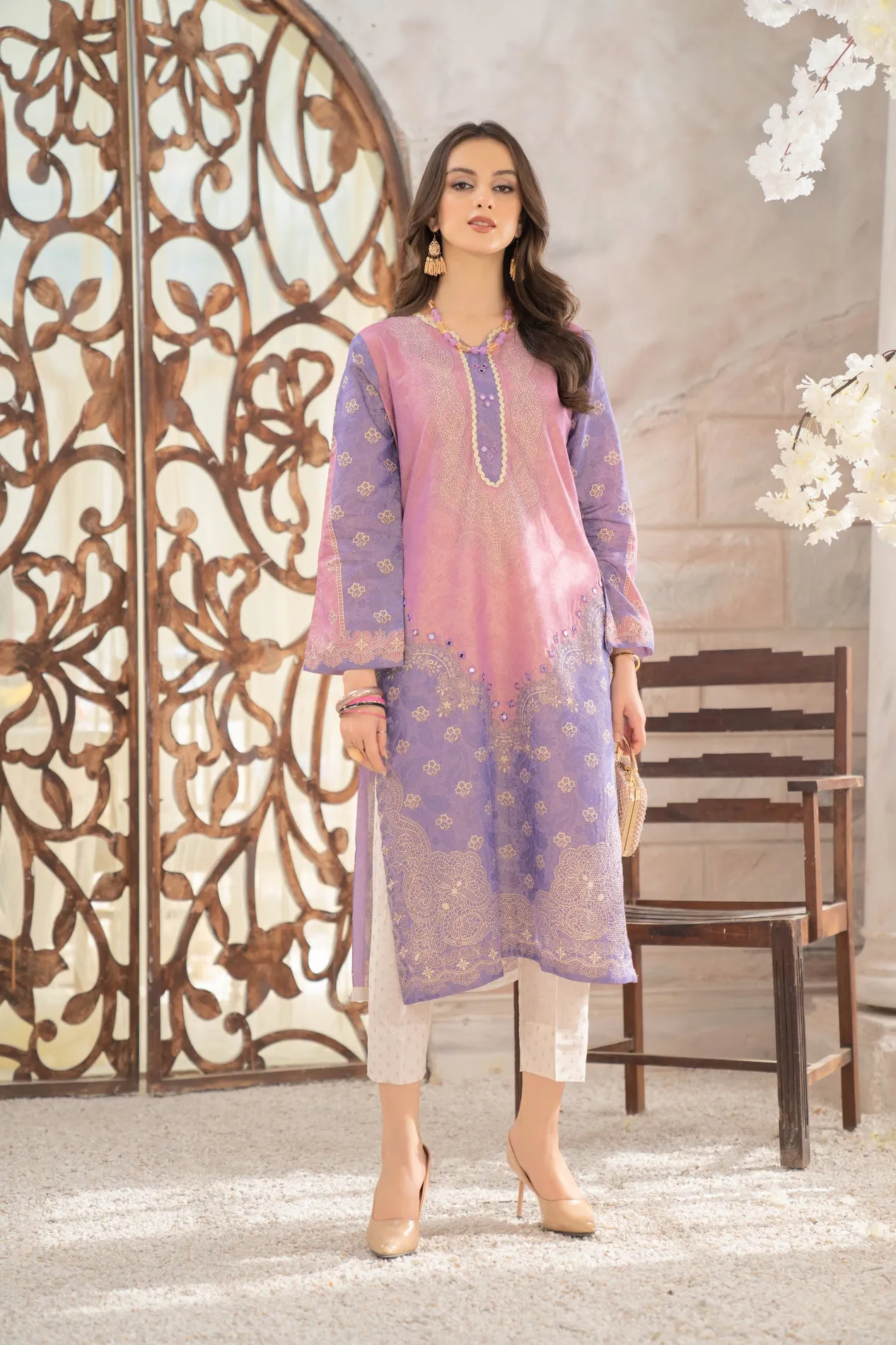 2PC LAWN DRESS BY AABPARA 06