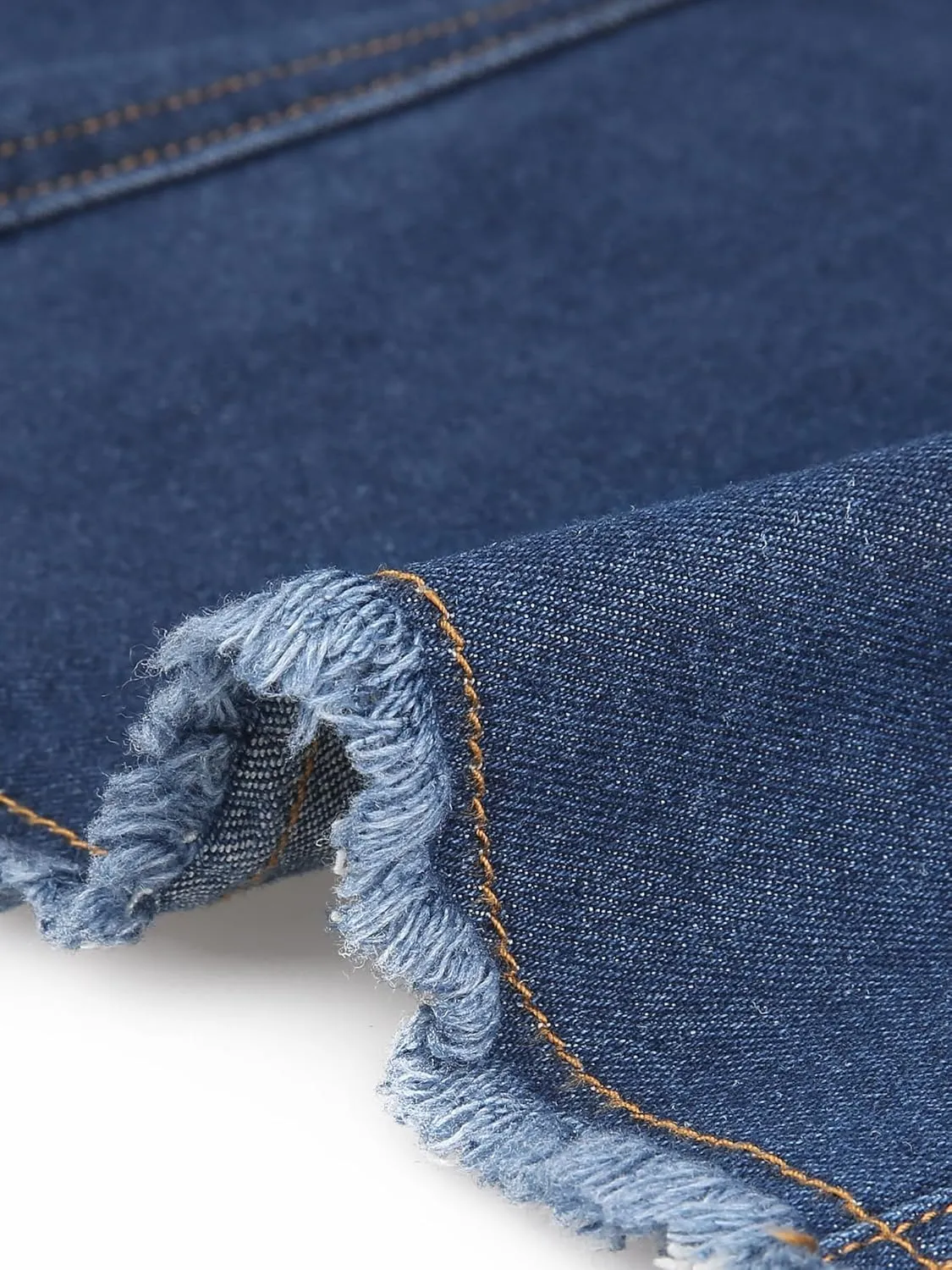 Agnes Orinda Plus Size Denim Jacket for Women Frayed Hem Classic Washed 2024 Denim Jean Jackets