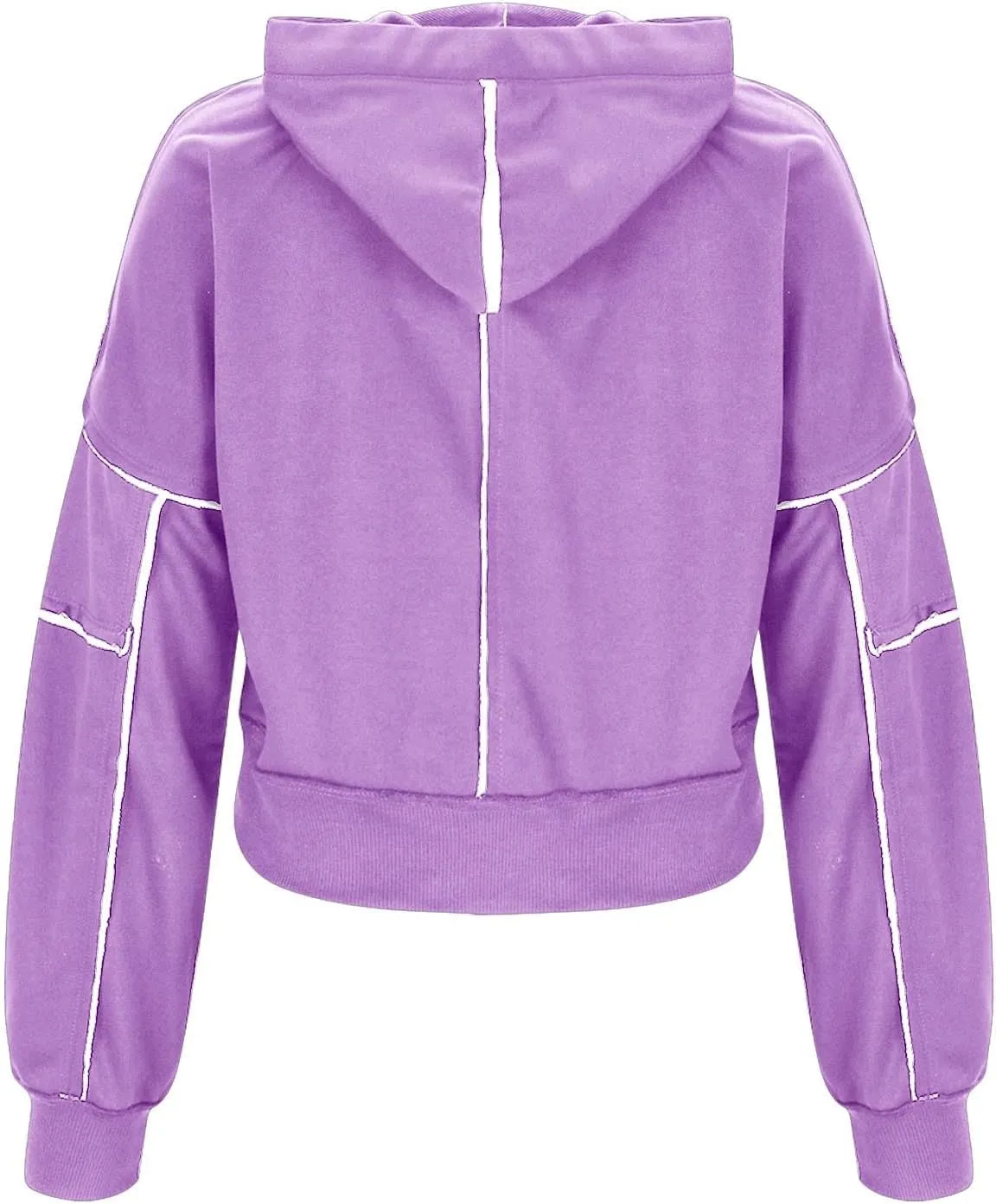 Akklian Zip Up Hoodies for Women Fashion Cropped Sweatshirt Fleece Lined Y2K Fall Teen Girls Preppy Clothes Casual Jackets