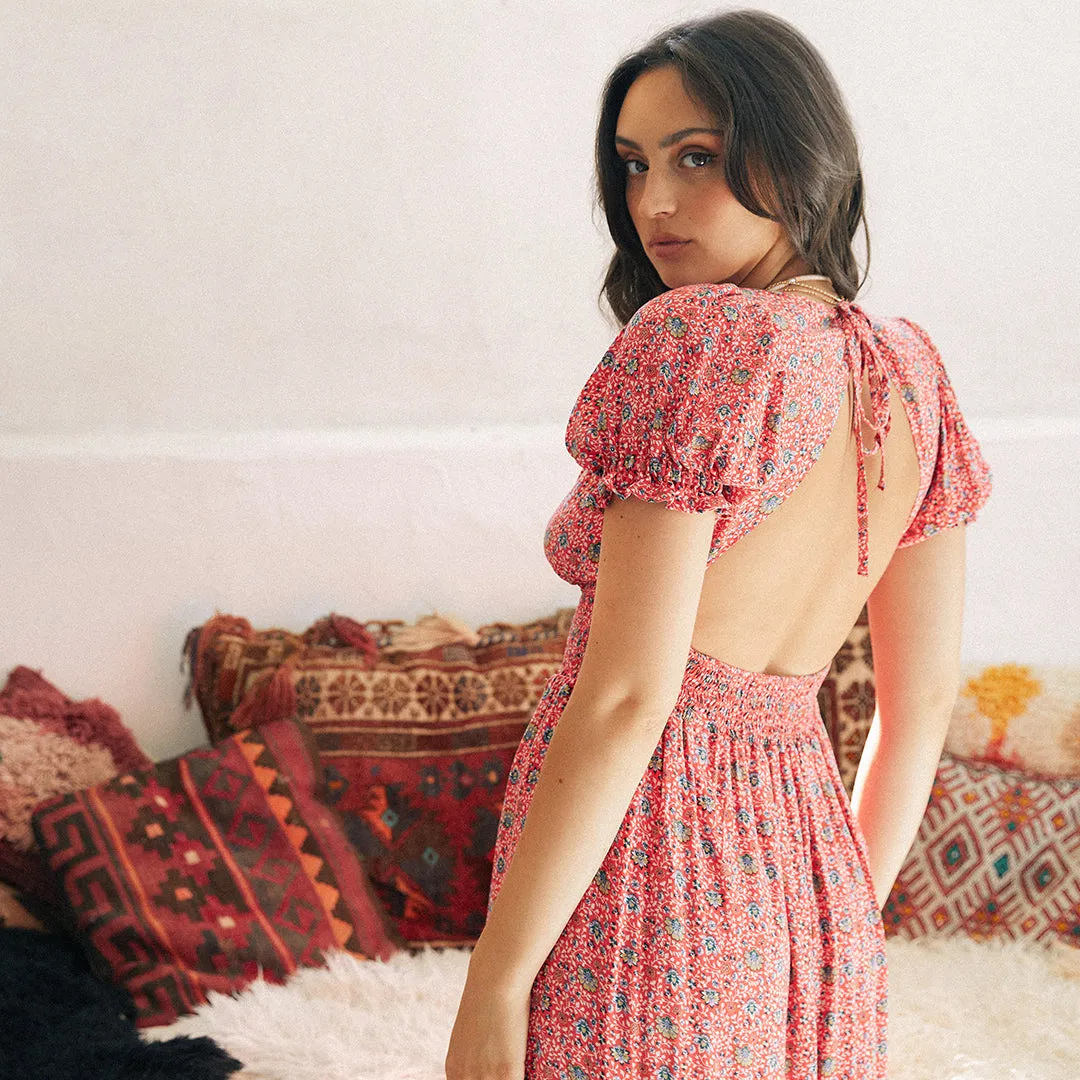 All About Eve Rosanna Floral Maxi Dress Red