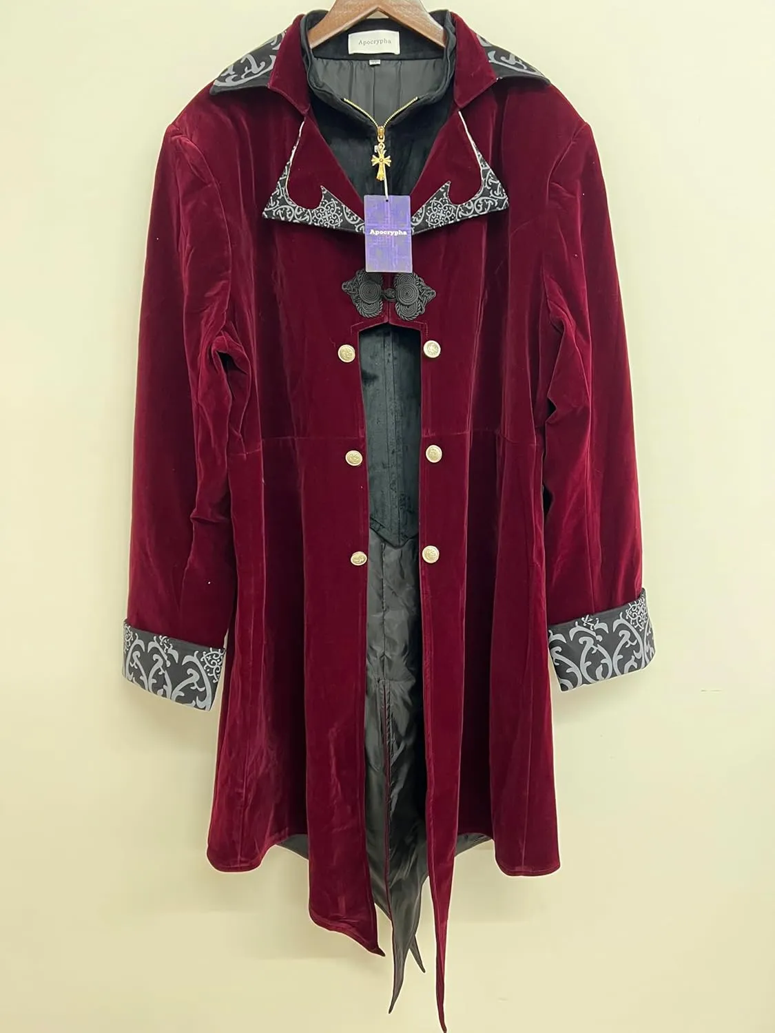 Apocrypha Men's Medieval Steampunk Tailcoat Victorian Gothic Jackets Frock Coat