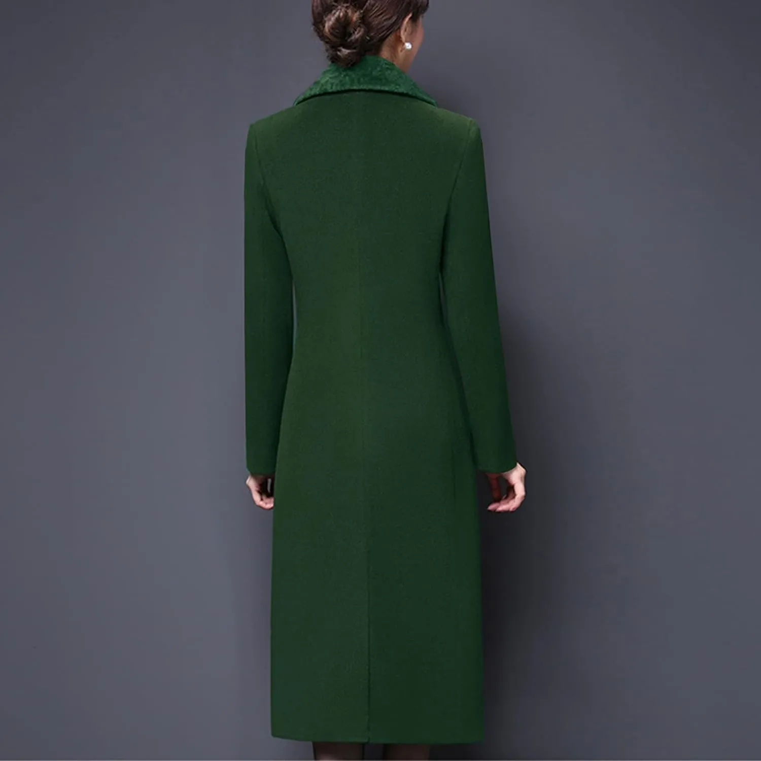 Aprsfn Women's Winter Wool Coats Double-breasted Notched Lapel Warm Jackets Midi Long Peacoat Long Sleeve Pea Coats