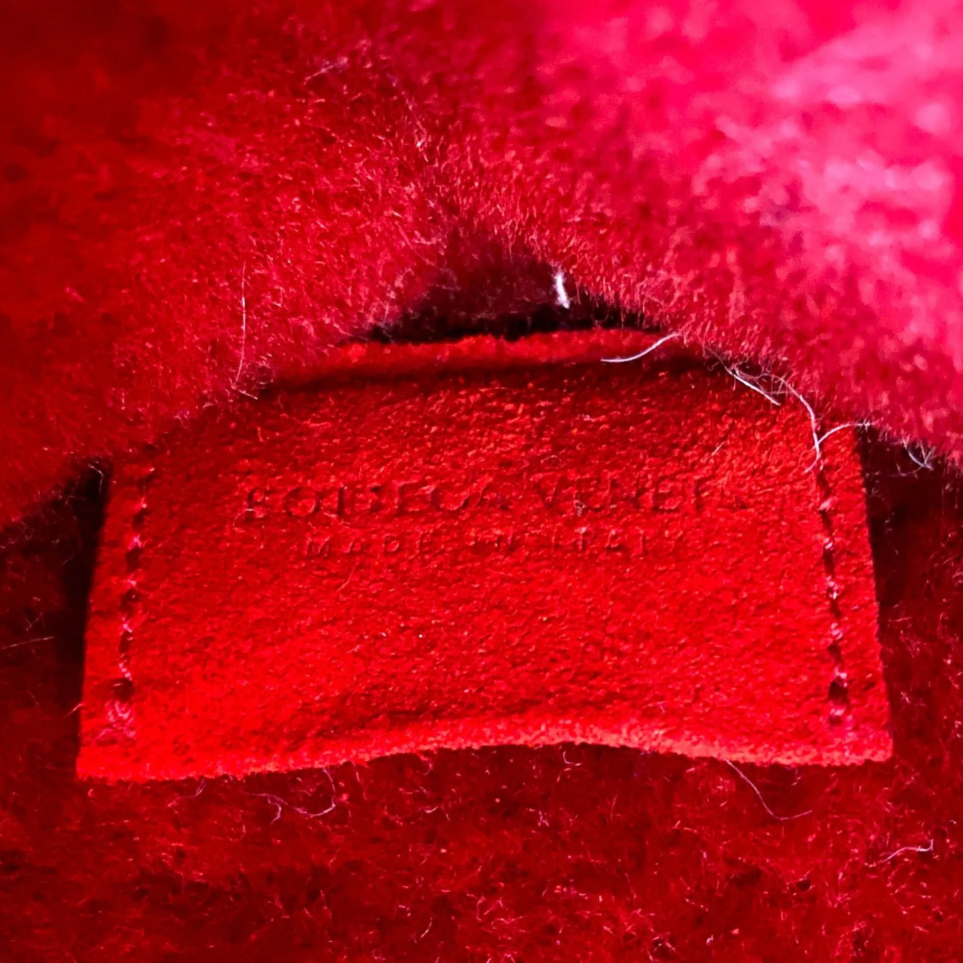 Arco Tote Red Suede Leather / Fur Handbag