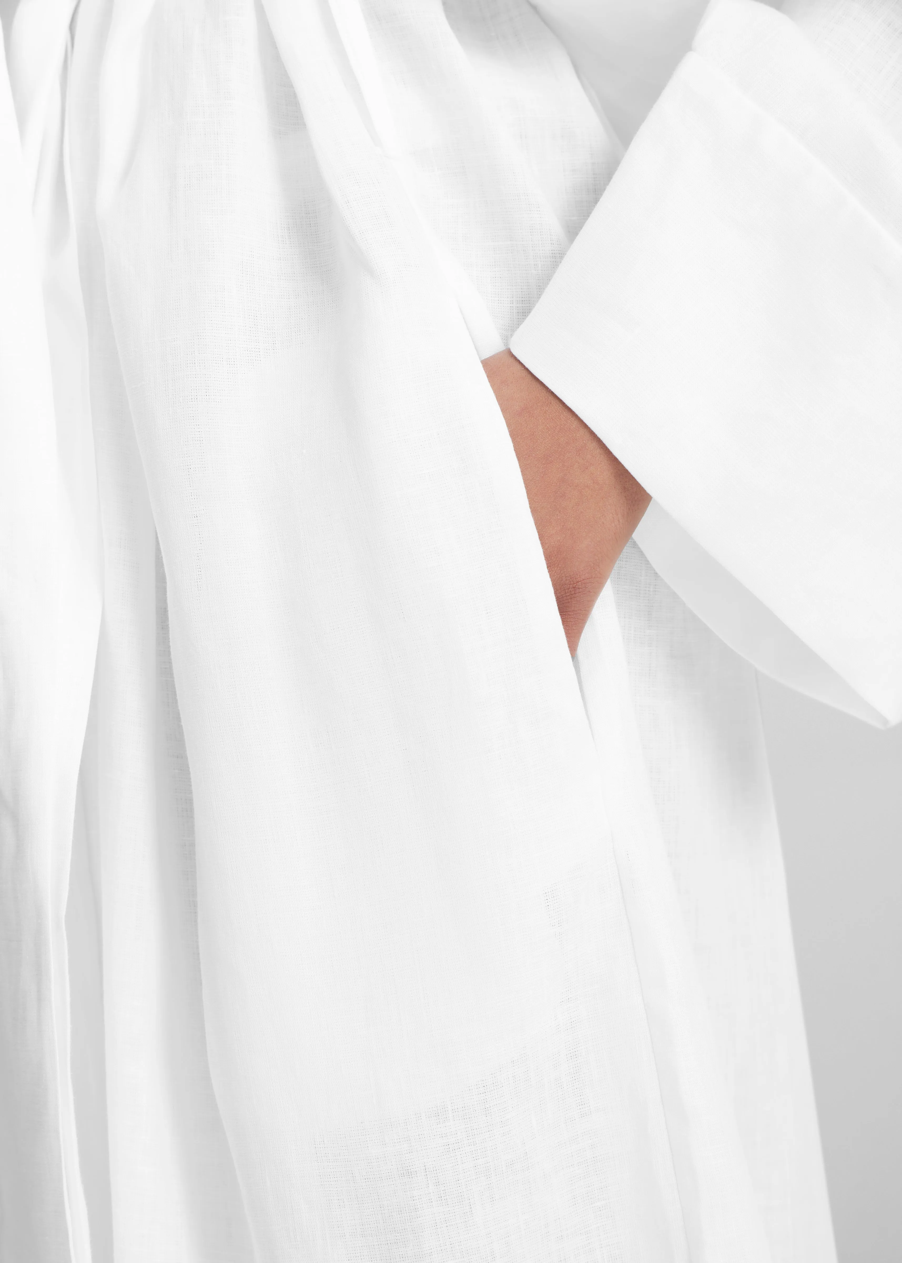 Athens Robe White Organic Linen
