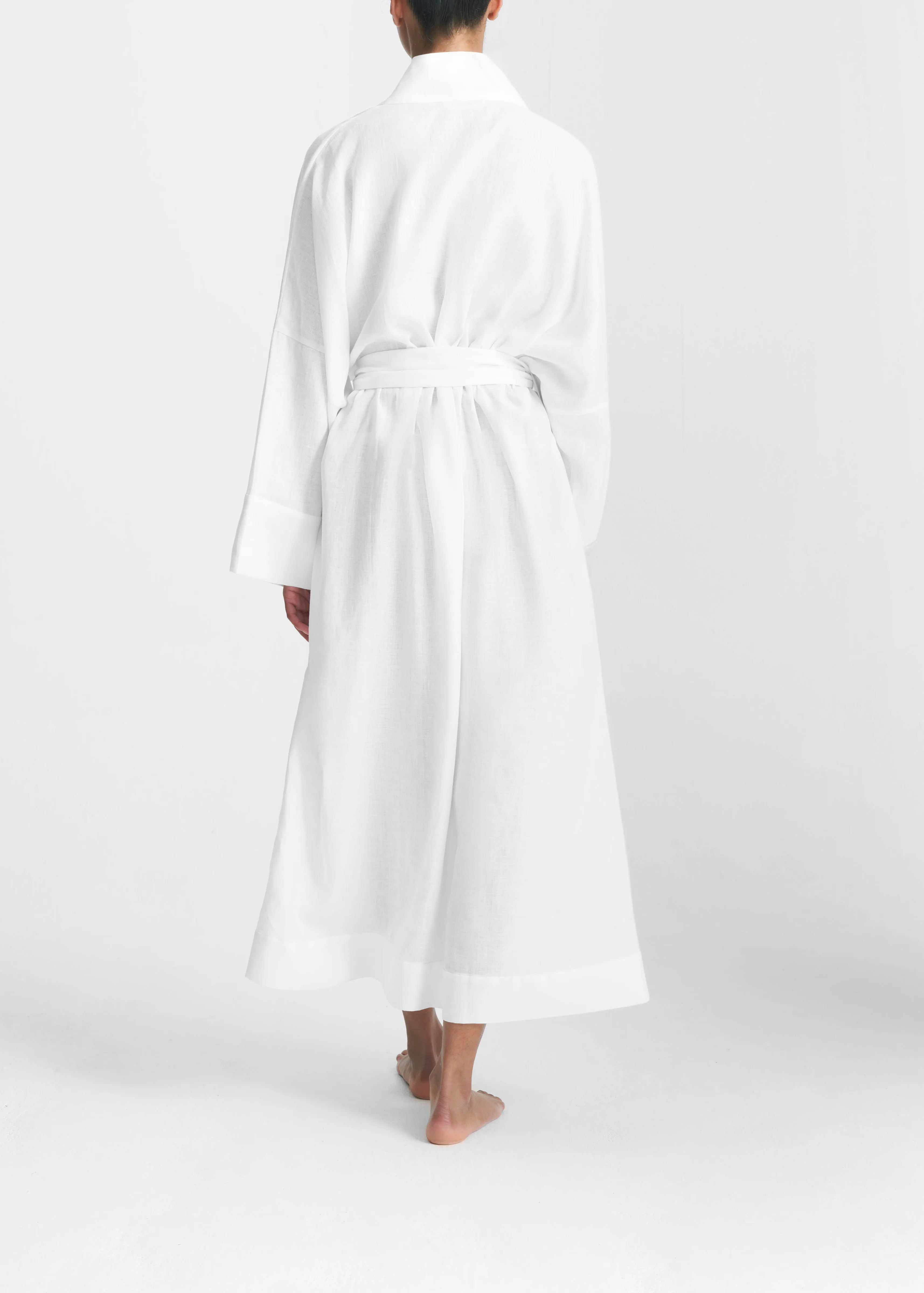 Athens Robe White Organic Linen