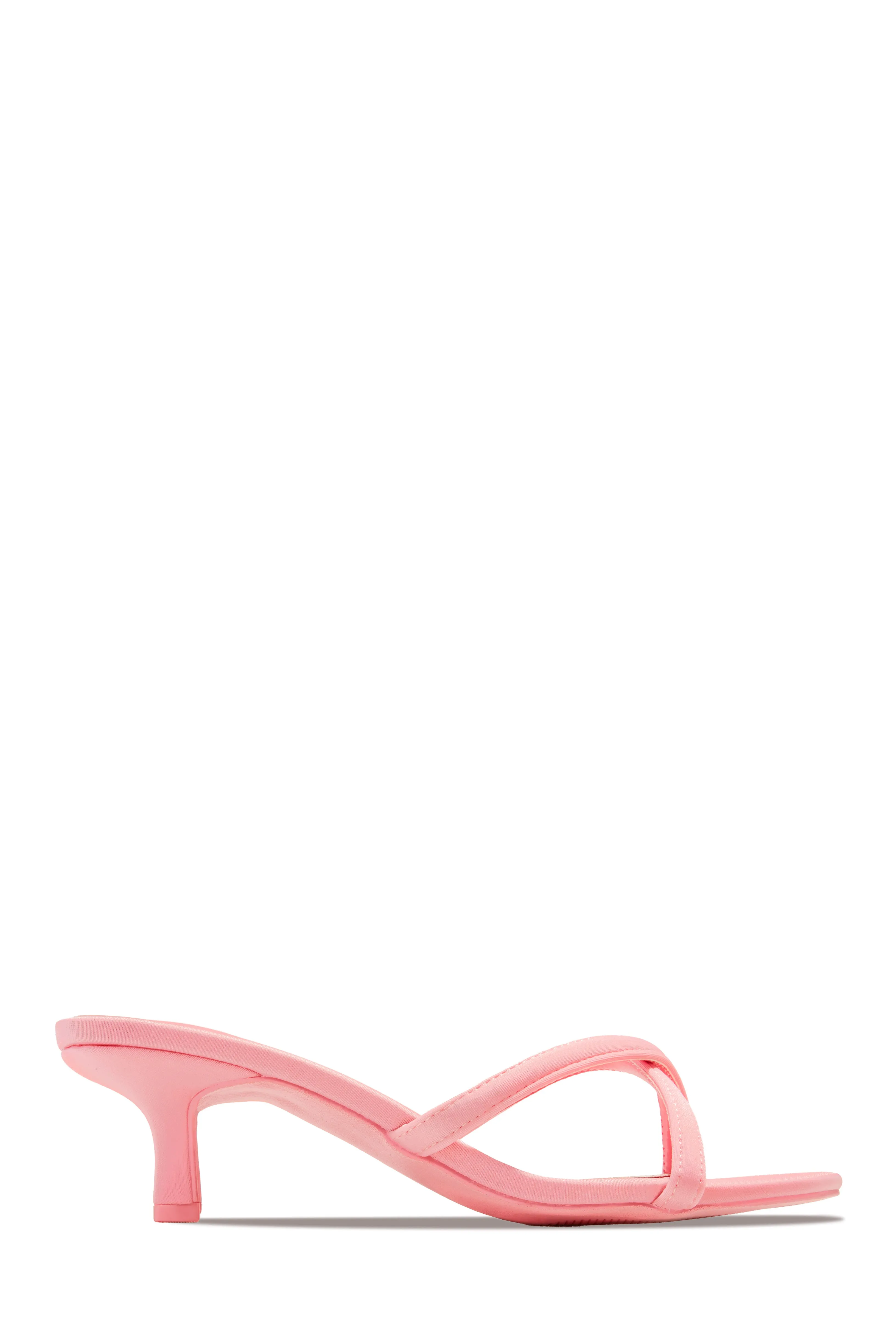 Aylina Kitten Heel Mules - Orange