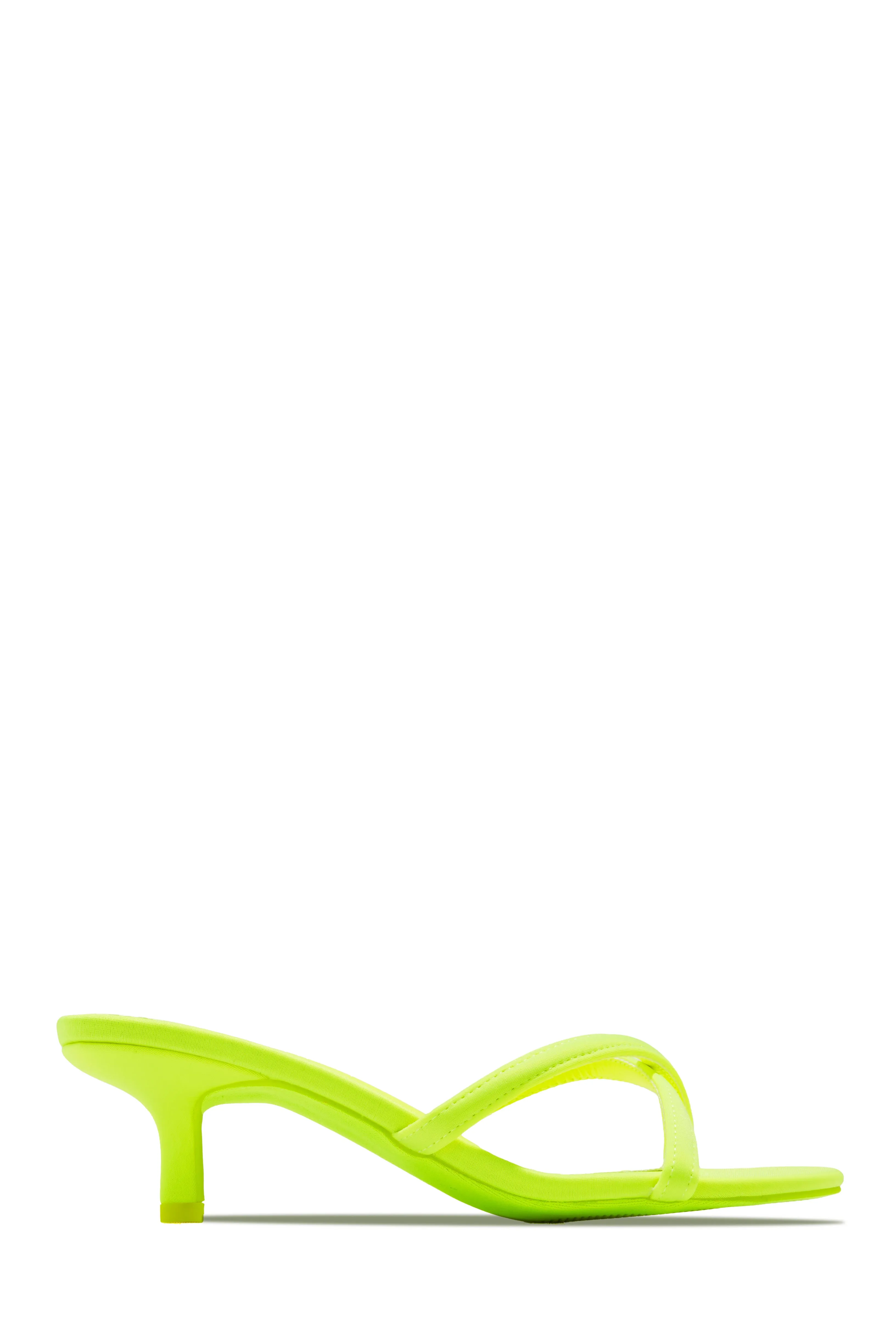 Aylina Kitten Heel Mules - Orange