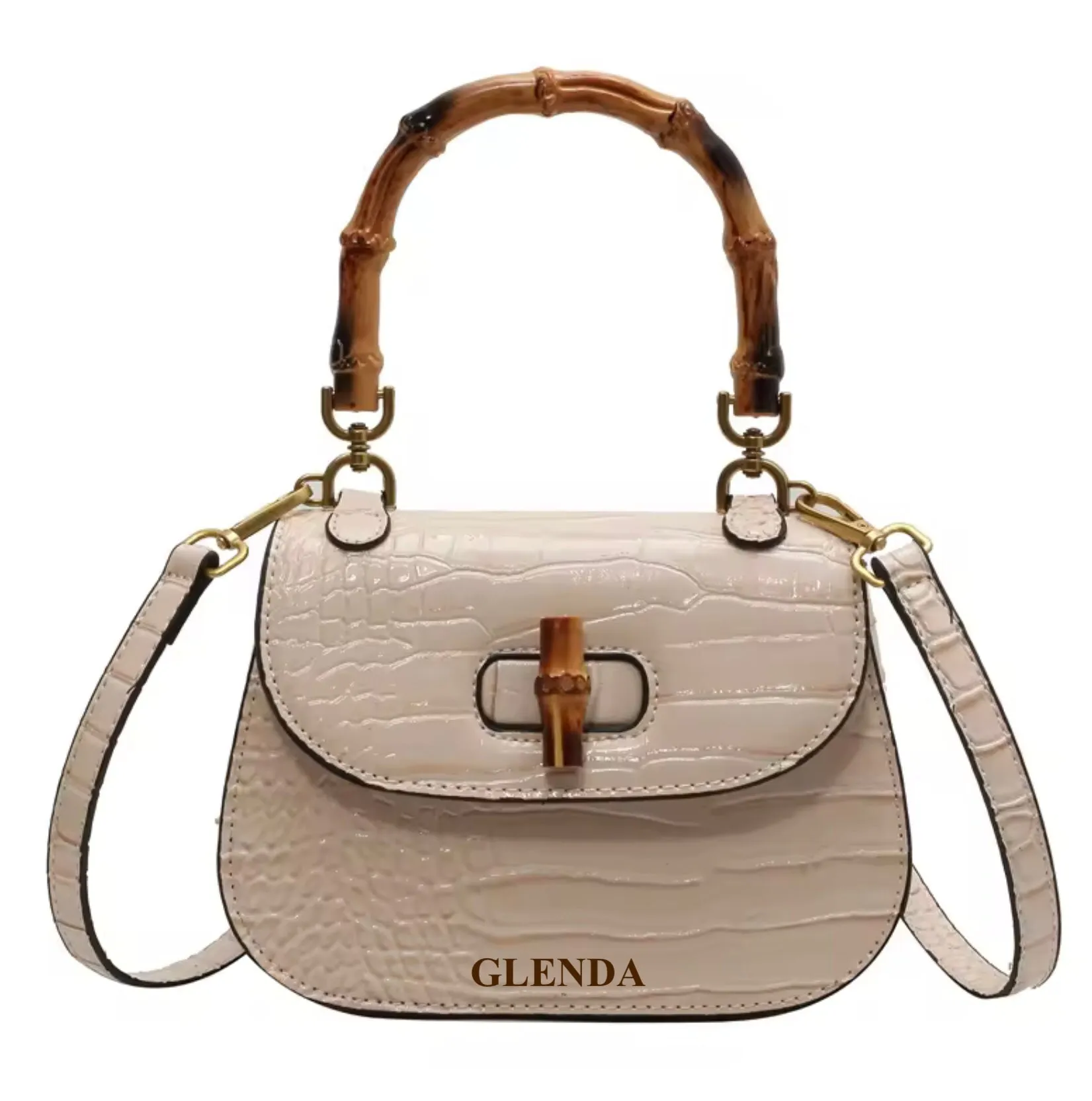 Bamboo Croco Handbag