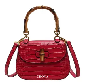 Bamboo Croco Handbag