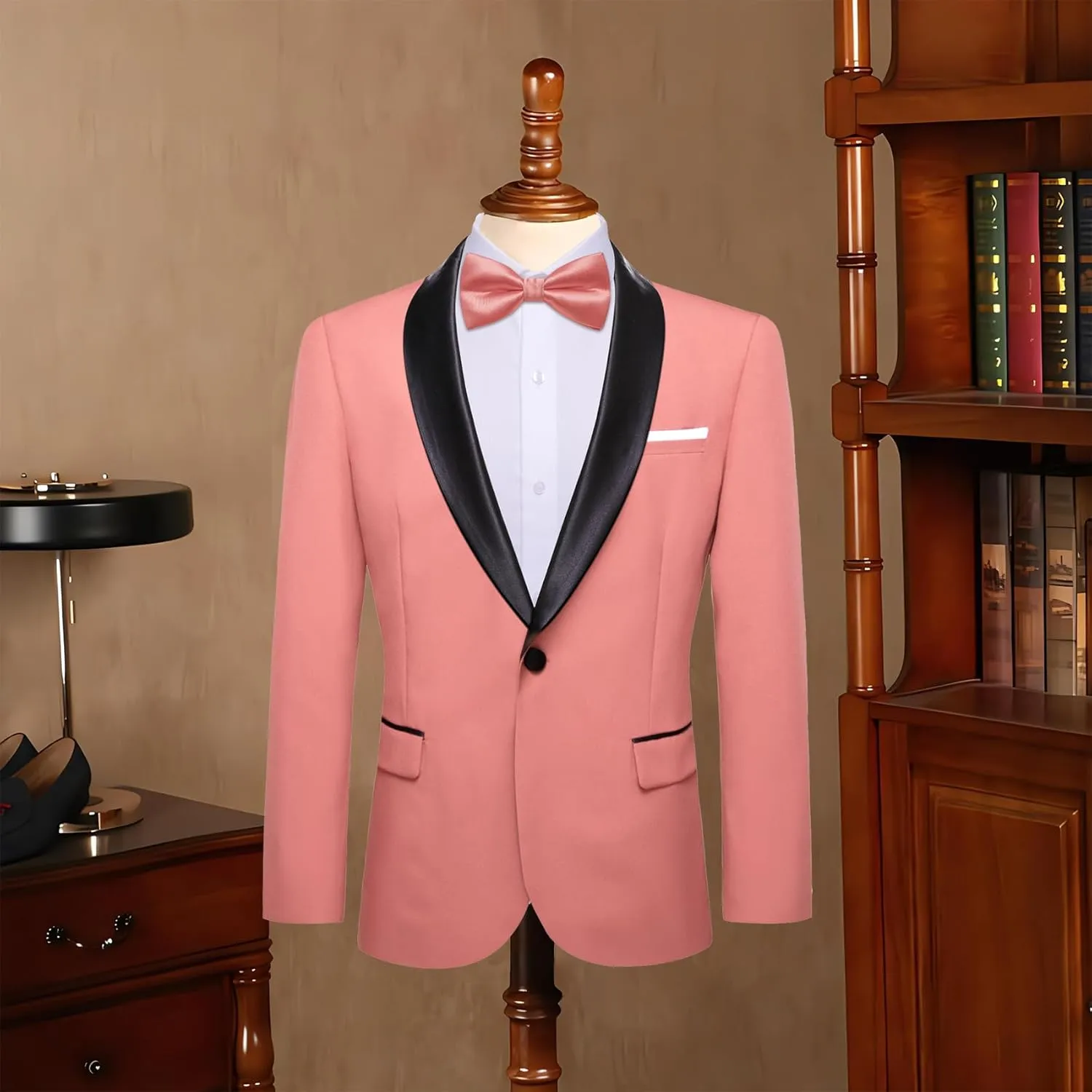 Barry.Wang Blazer for Men Paisley Sport Coat Lightweight Suit Jacket Regular Tuxedo Flower Mardi Gras Carnival Gift