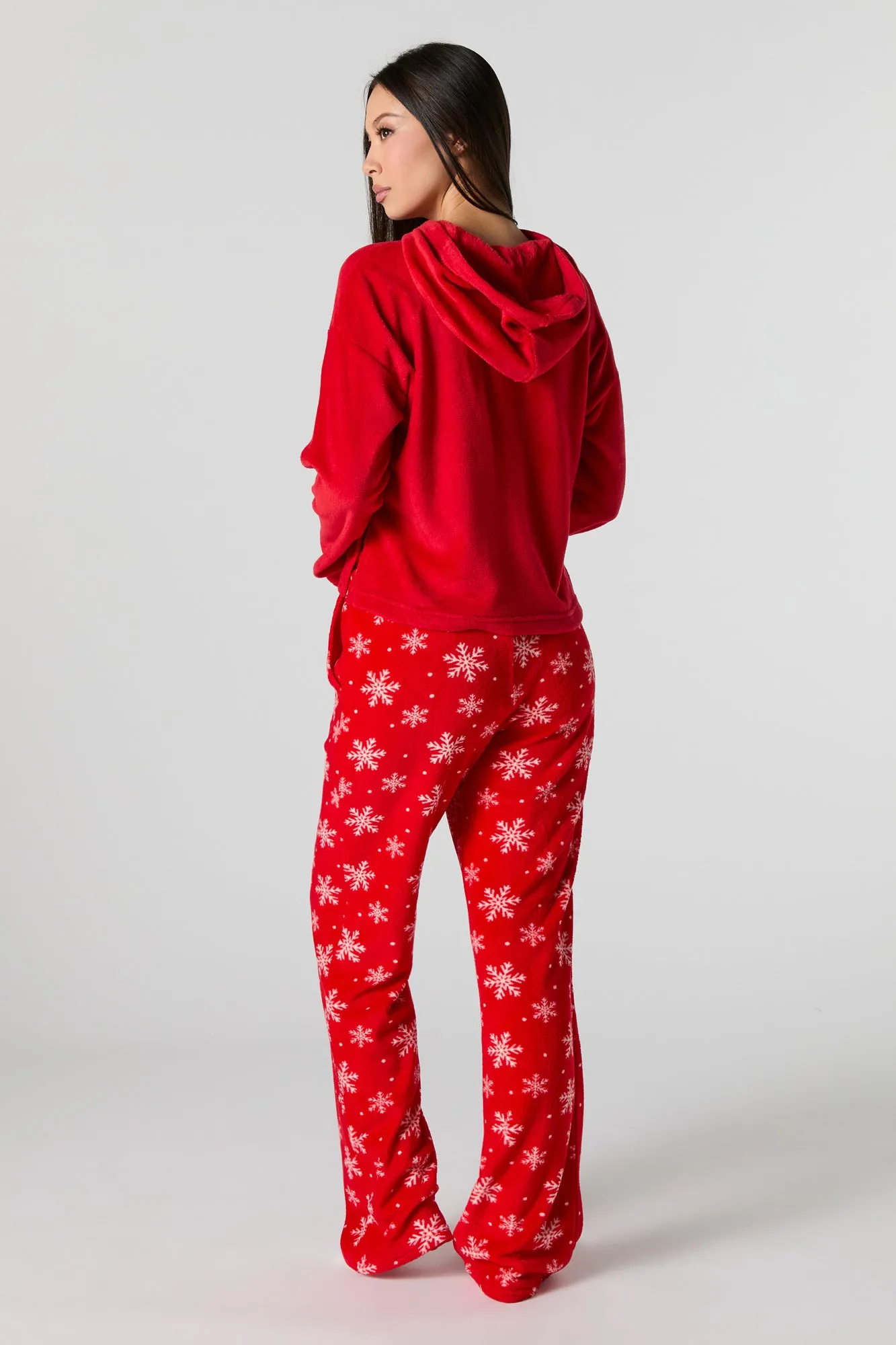Bas de pyjama de Noël en peluche imprimée
