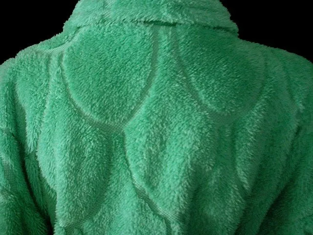 *BEAUTIFUL FOREIGN DESIGNER SOFT PLUSH CHENILLE-LIKE OR PLUSH WRAP-STYLE ROBE IN MING JADE - SIZE XL / EXTRA LARGE