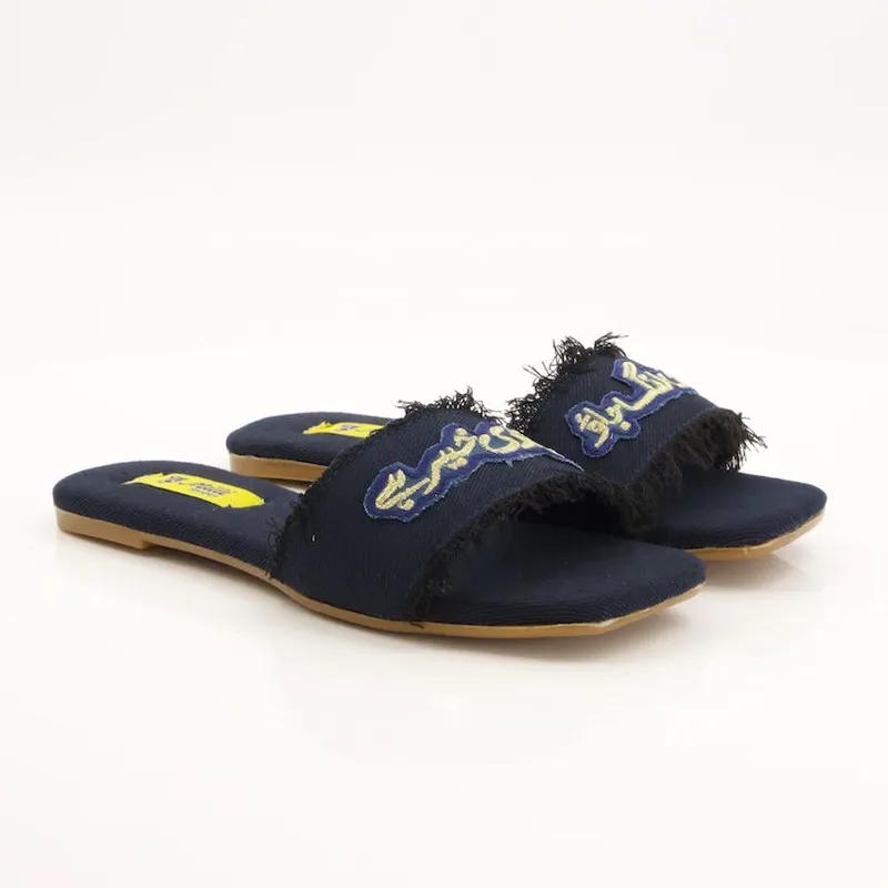 Black Fancy Women Slippers