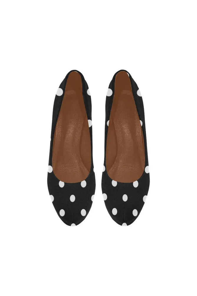 Black Polka Dot Women's High Heels