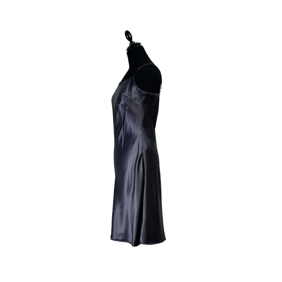 Black Pure Mulberry Silk Nightdress