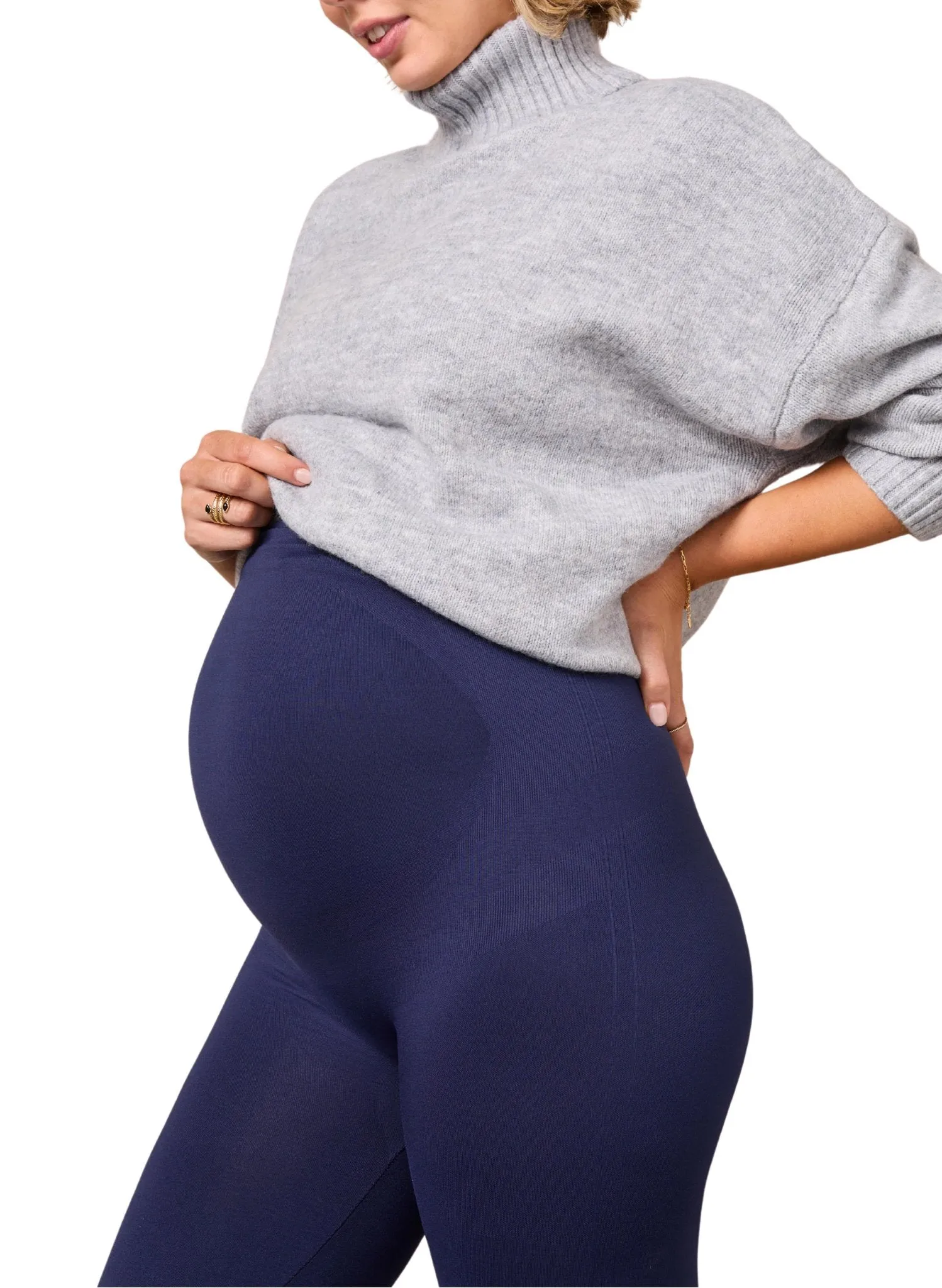 BLANQI Maternity Belly Support Leggings - Royale Blue