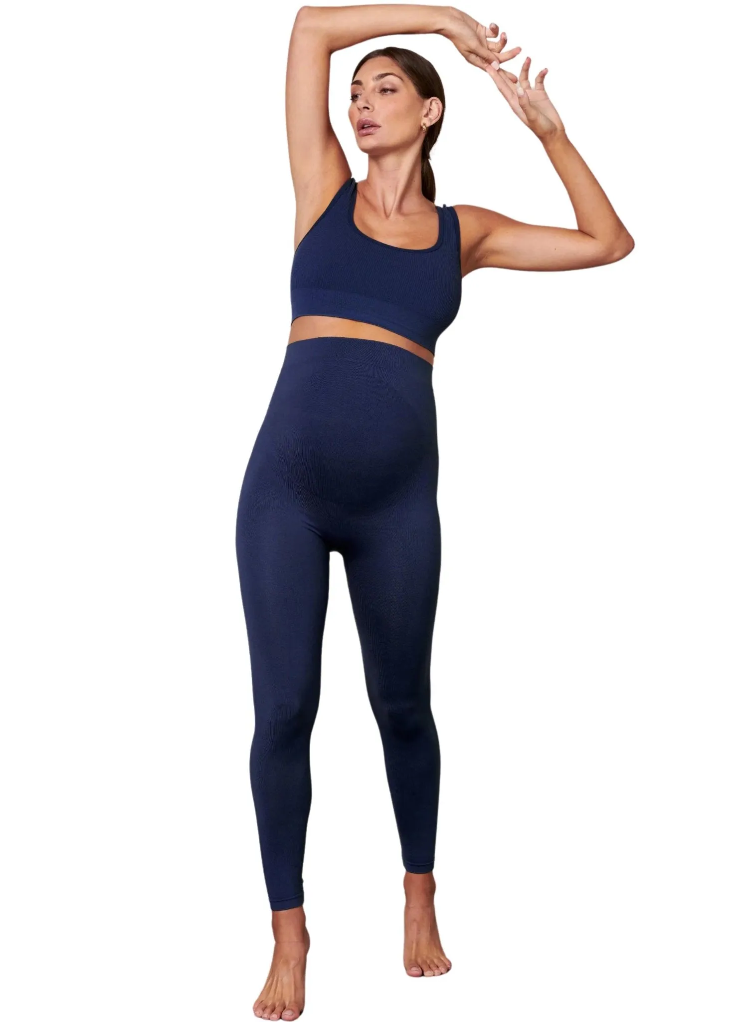 BLANQI Maternity Belly Support Leggings - Royale Blue