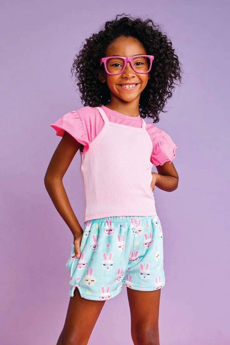 Brainy Bunny Plush Shorts