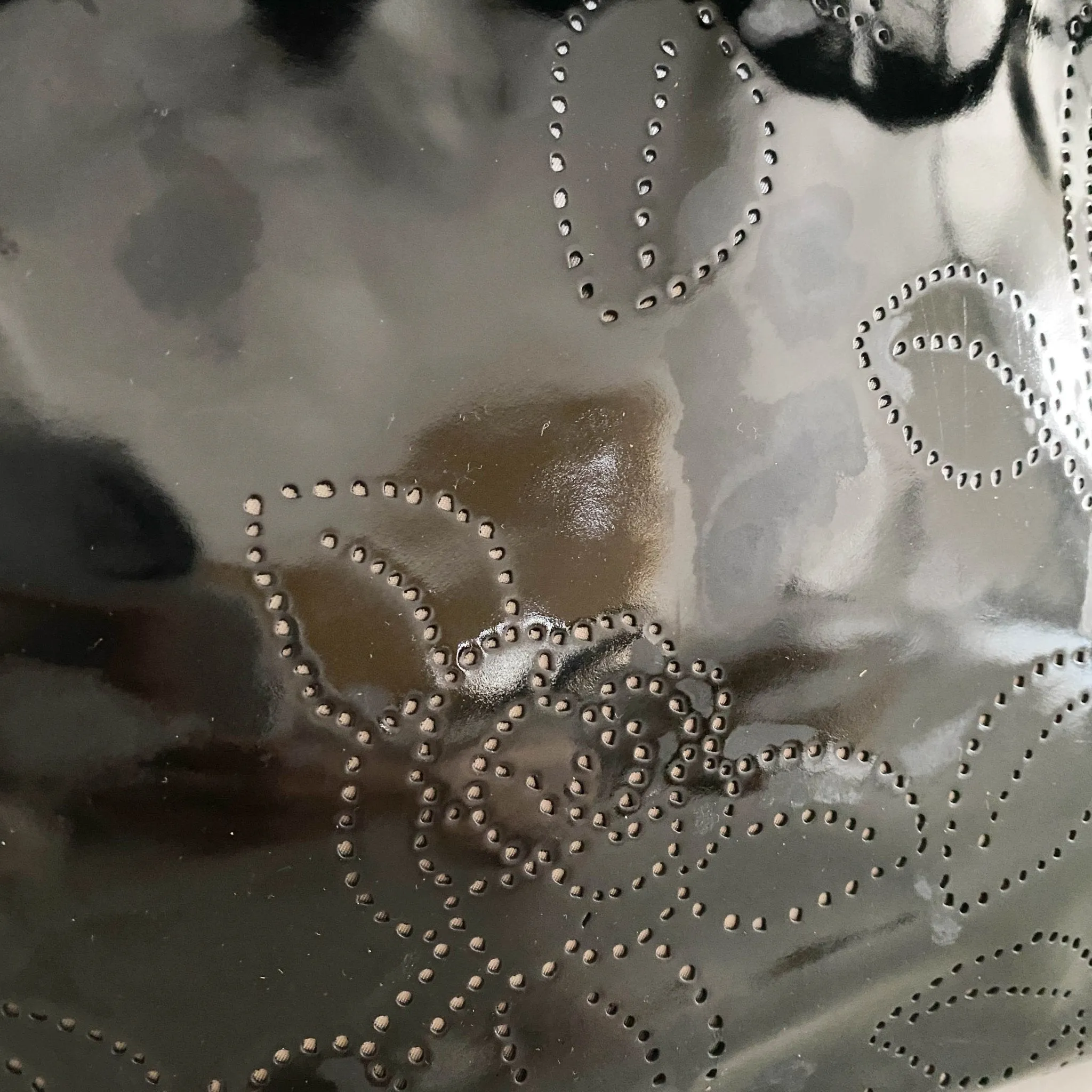 Camellia Patent Leather Black Tote Bag
