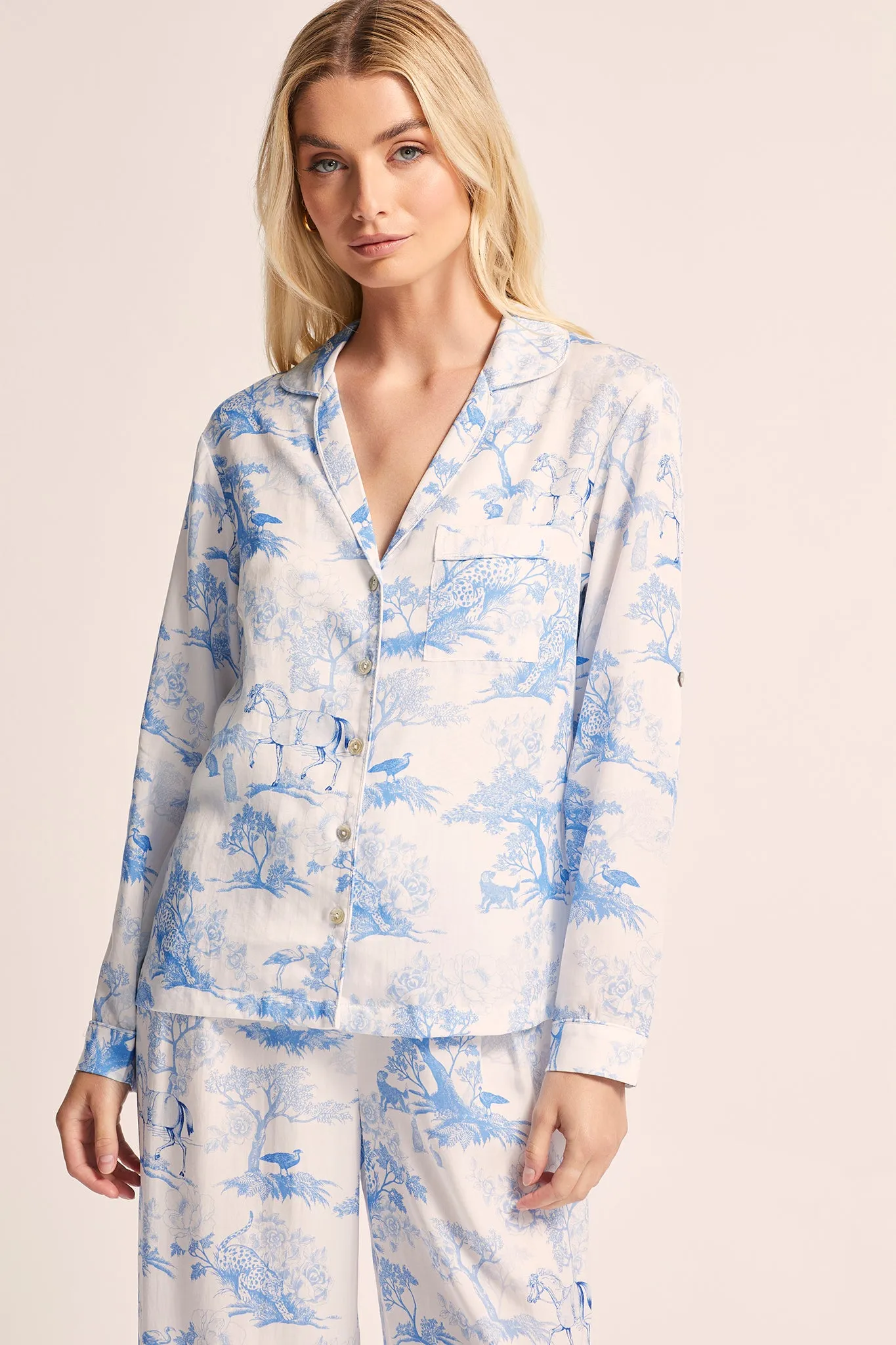 Camille Tencel™ Lounge Pyjama Set - Blue