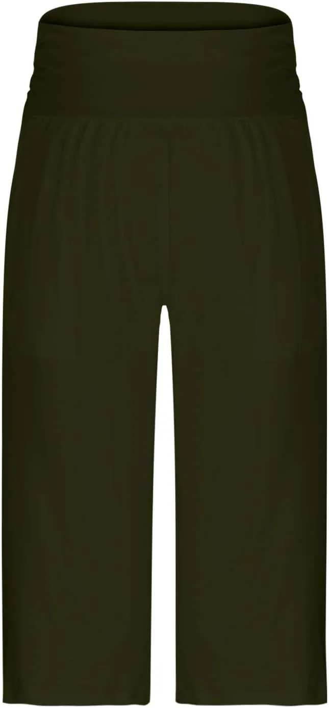 Capri Pants for Women Stretchy Waist Sweatpants Business Casual Slim Straight Leg Trousers Summer Loungewear