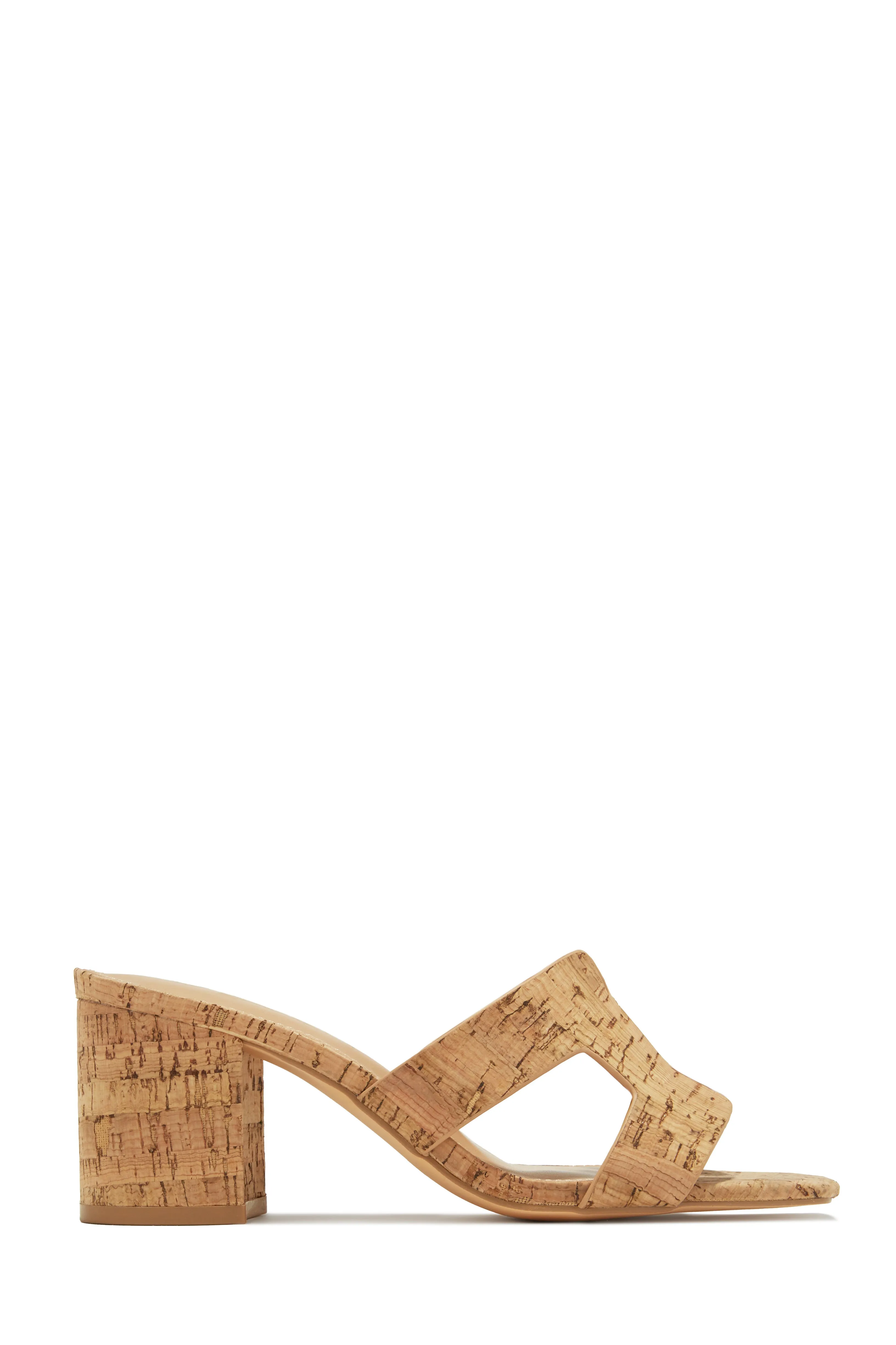 Carina Block Heel Mules - Cork
