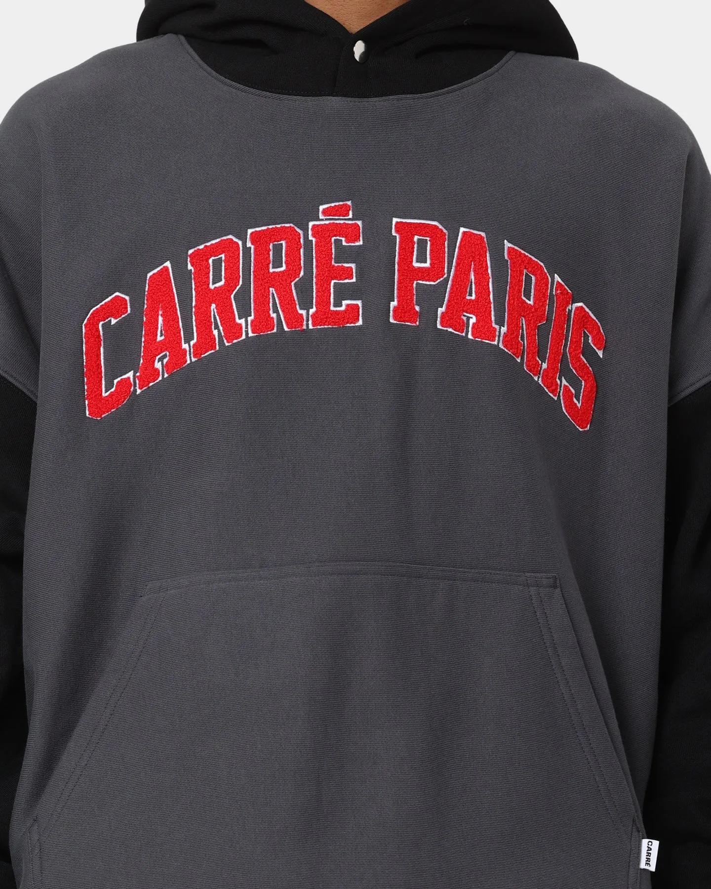 Carre Team Two Tone Oversized Hoodie Black
