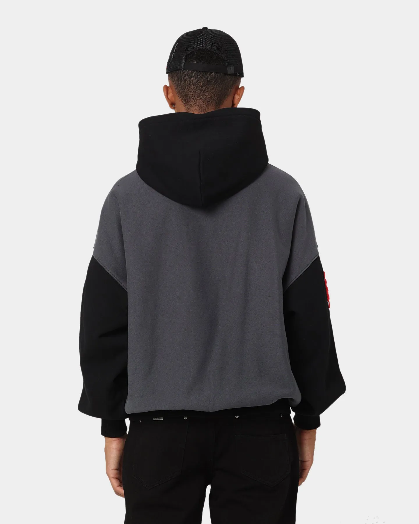 Carre Team Two Tone Oversized Hoodie Black