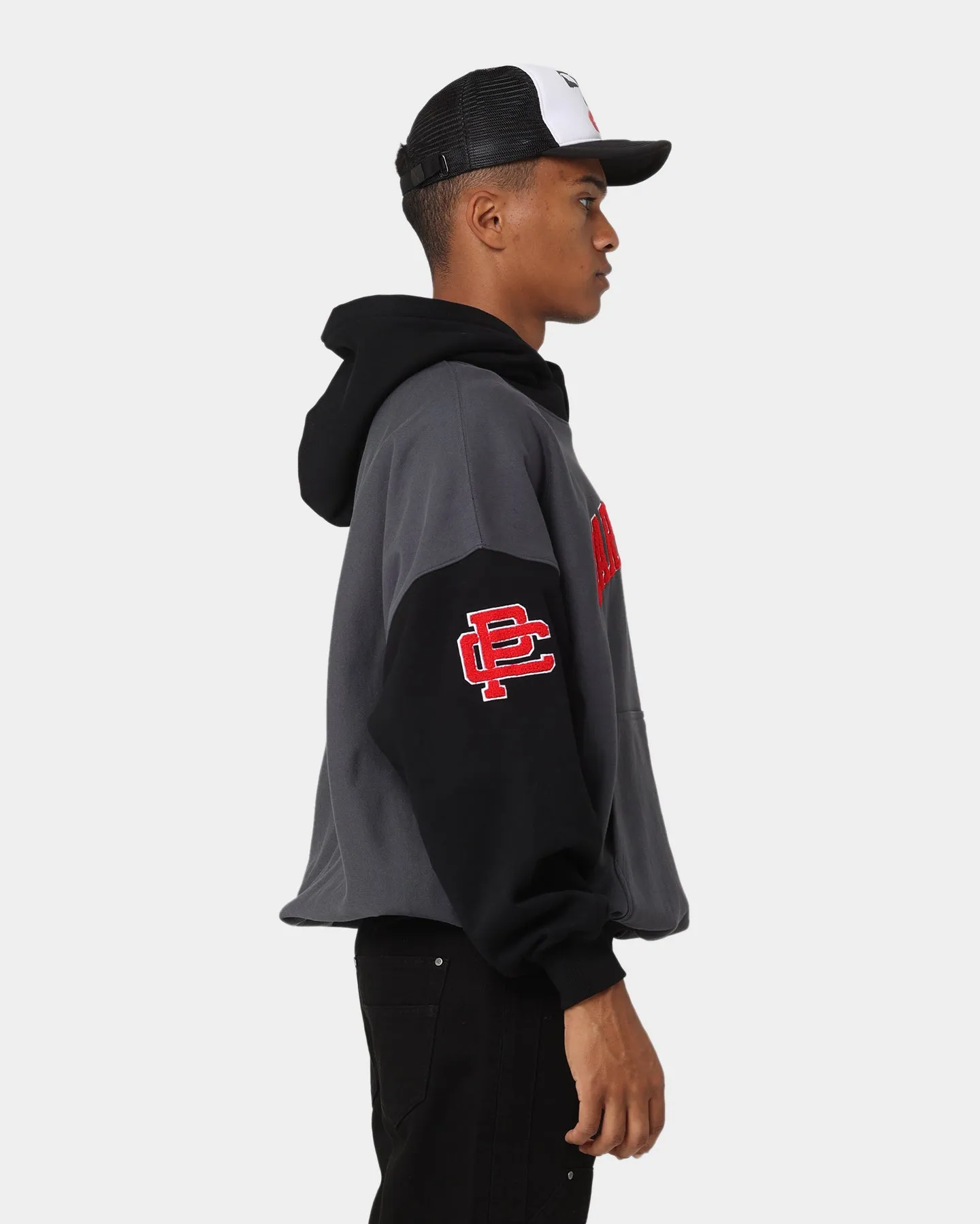 Carre Team Two Tone Oversized Hoodie Black