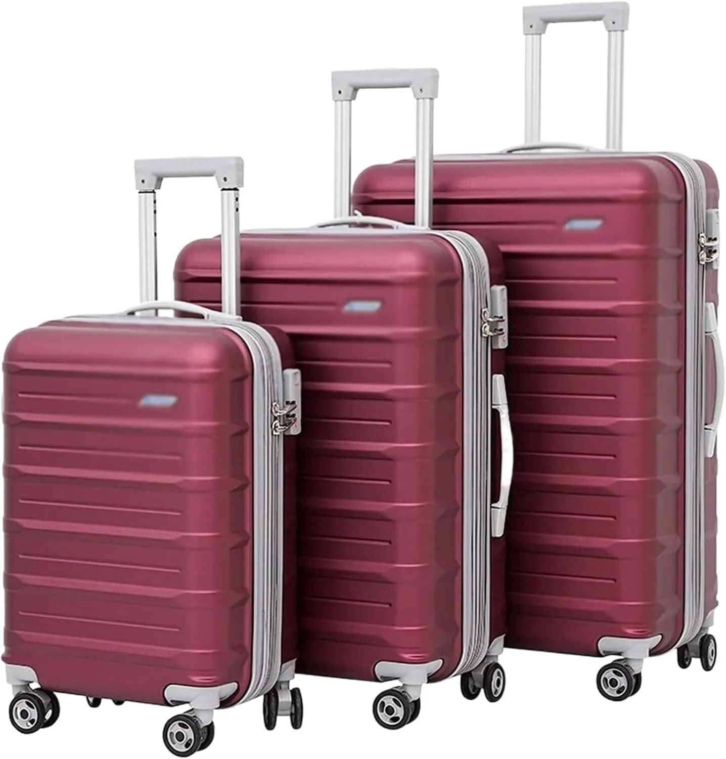 Carry-on Suitcase Luggage 3-Piece Large Capacity Luggage 20/24/28inches Adjustable Trolley Suitcases with Wheels Carry-on Suitcases Carry On Luggages,-20 24 28 in (20 24 28 in)