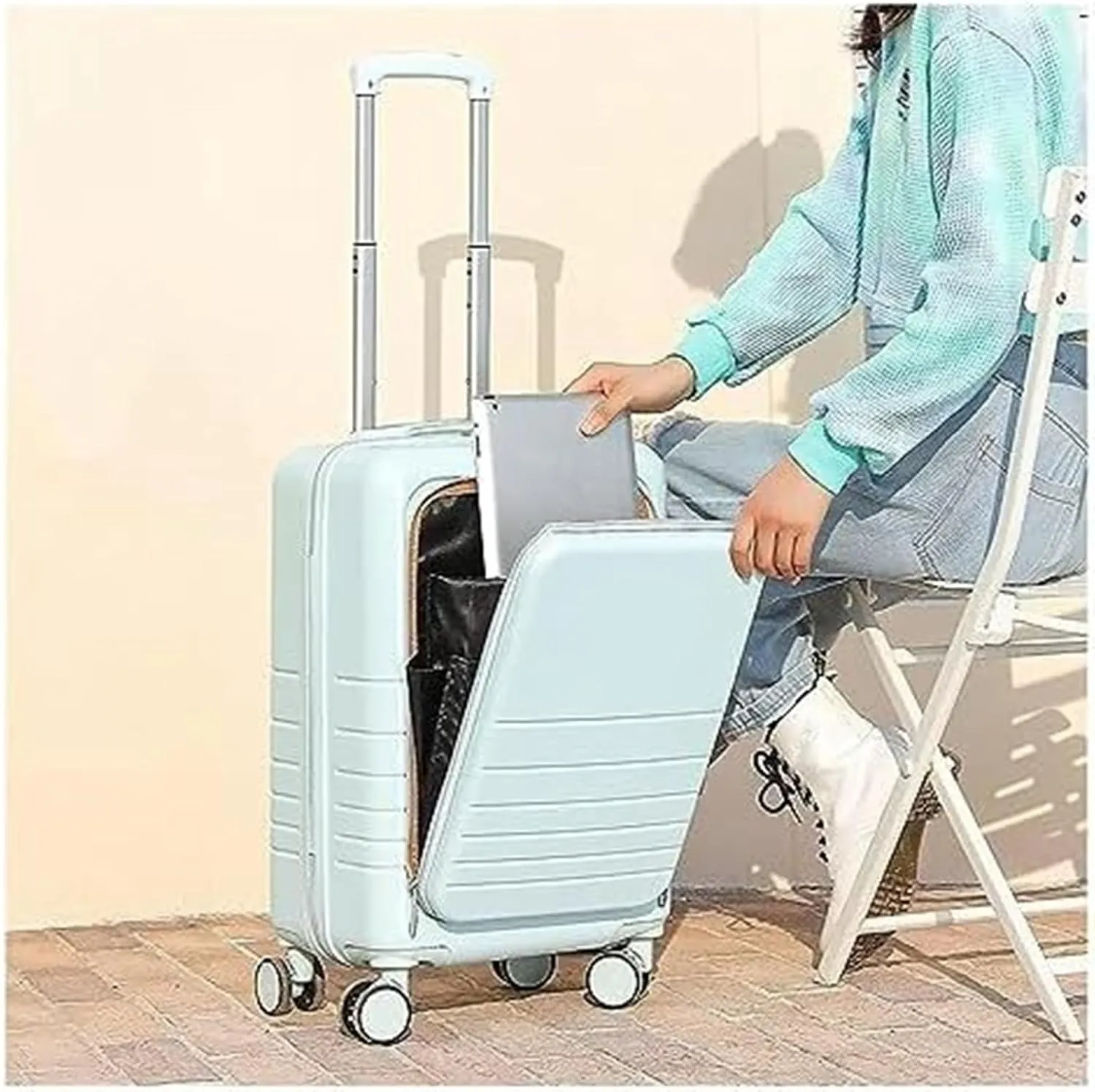 Carry-on Suitcase Luggage Carry On Luggage 14/20in Suitcase 2 Piece Set Spinner Trolley,Durable Travel Luggage Suitcase Carry-on Suitcases Carry On Luggages (Color : D, Size : 20 14in)