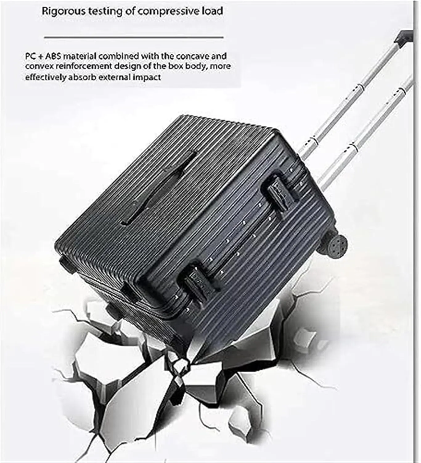 Carry-on Suitcase Luggage Carry On Luggage 20inch Wide Handle Suitcase,Hardshell With Aluminum Frame Spinner Carry-on Suitcases Carry On Luggages (Color : Silver, Size : 20inch)