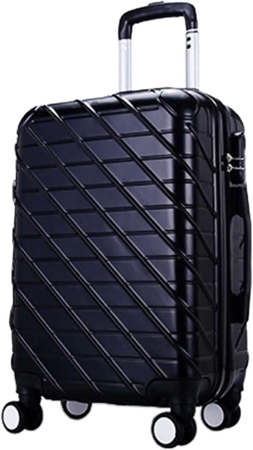 Carry-on Suitcase Luggage Carry On Luggage With Spinner Wheels Luggage Travel Suitcase Hardshell Lightweight Carry-on Suitcases Carry On Luggages (Color : Black, Size : 20inch)