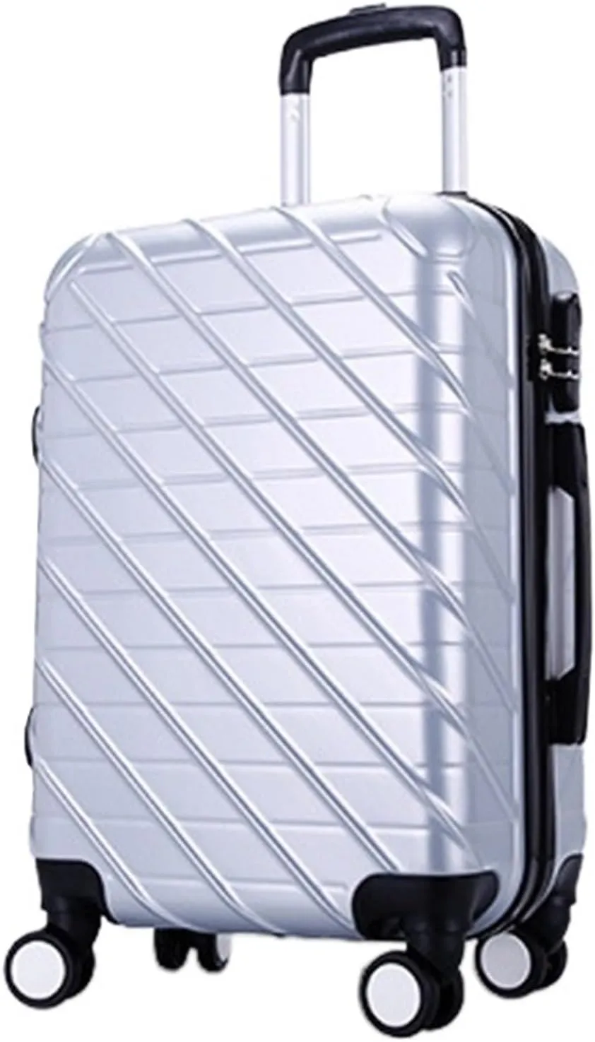 Carry-on Suitcase Luggage Carry On Luggage with Spinner Wheels Luggage Travel Suitcase Hardshell Lightweight Carry-on Suitcases Carry On Luggages (Sliver 24inch)