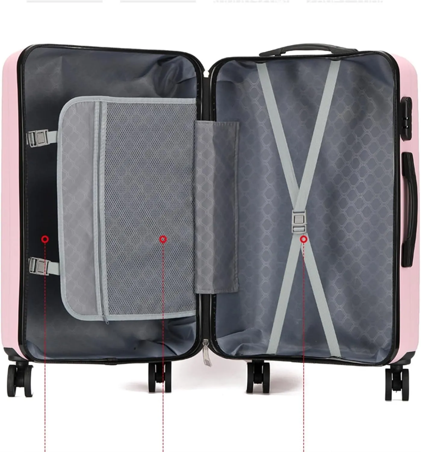 Carry-on Suitcase Luggage Carry On Suitcase Sets with Spinner Wheels Portable Lightweight Luggages for Travel Carry-on Suitcases Carry On Luggages, 28in (B 20in)