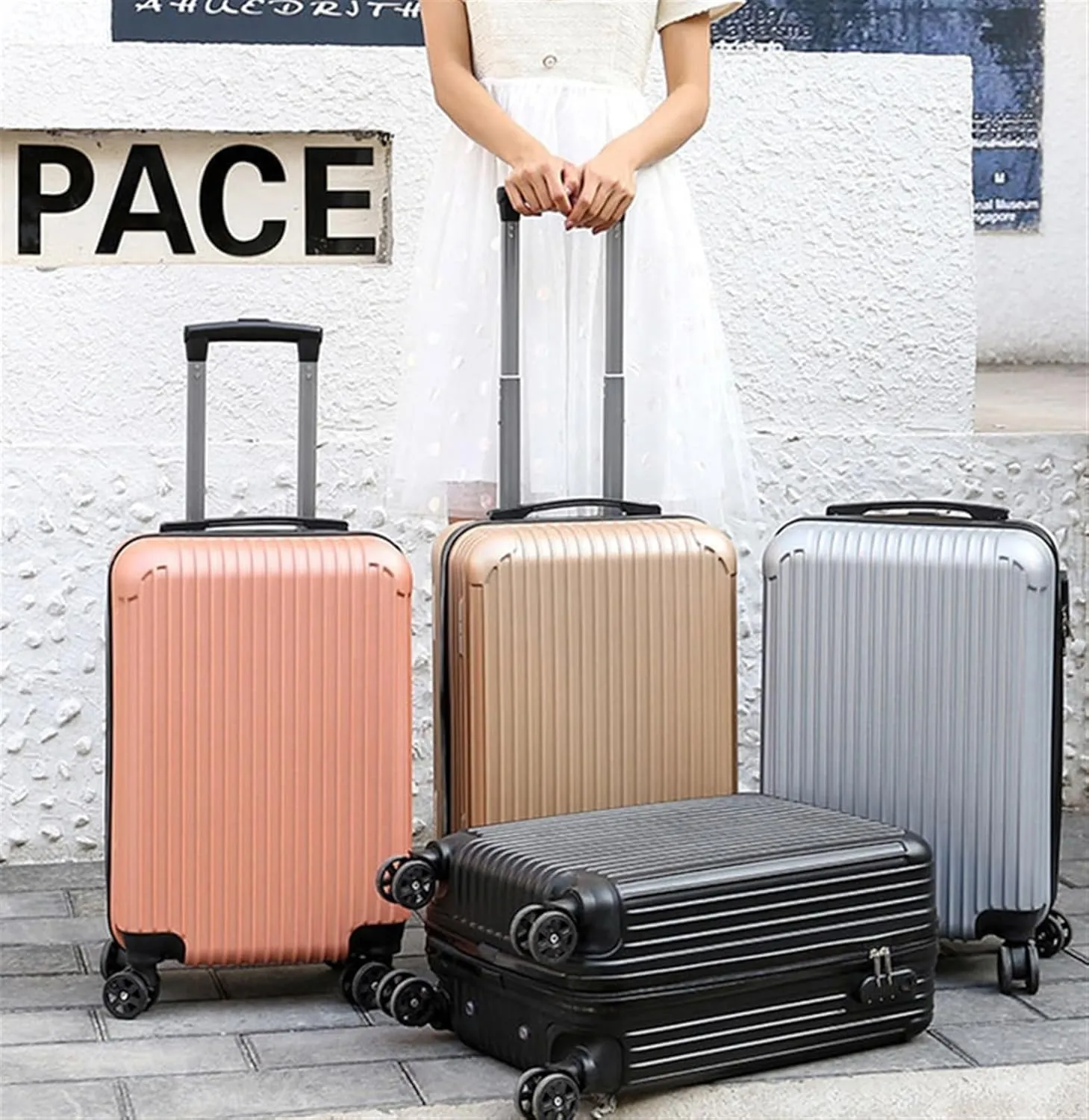 Carry-on Suitcase Luggage Checked In Luggage Suitcase With Wheels Hard Case Luggage With Spinner Wheels Carry-on Suitcases Carry On Luggages (Color : A, Size : 20inch)