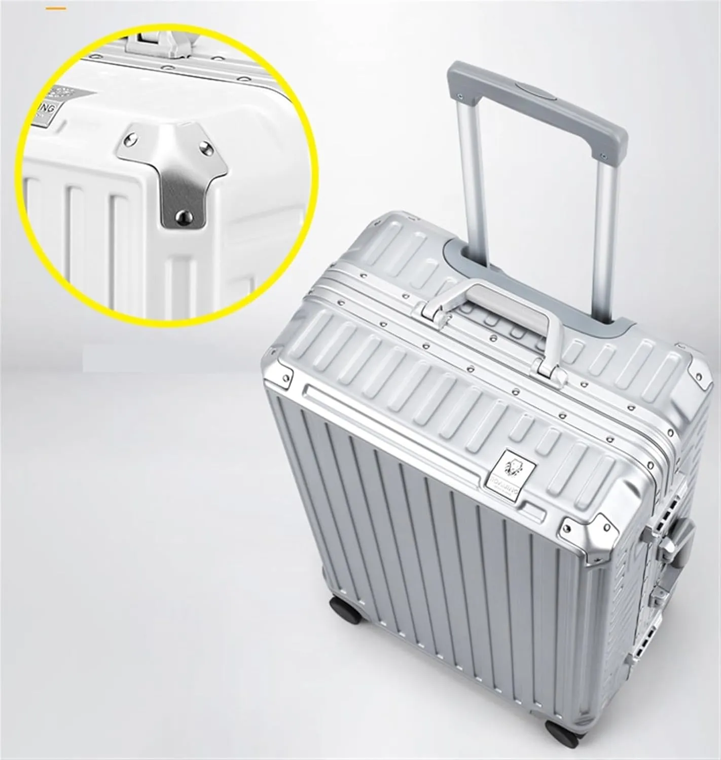 Carry-on Suitcase Luggage Hard Shell Checked Luggage With Aluminum FrameNo Zipper Suitcase With Spinner Wheels Carry-on Suitcases Carry On Luggages (Color : B, Size : 20in)