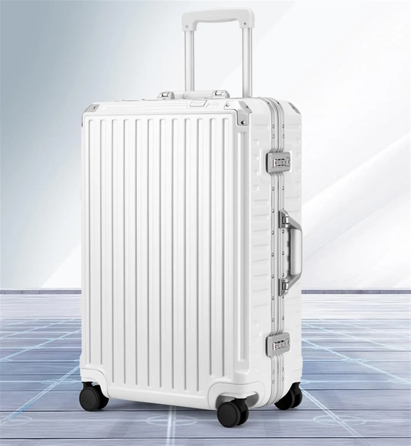 Carry-on Suitcase Luggage Hard Shell Checked Luggage With Aluminum FrameNo Zipper Suitcase With Spinner Wheels Carry-on Suitcases Carry On Luggages (Color : B, Size : 20in)