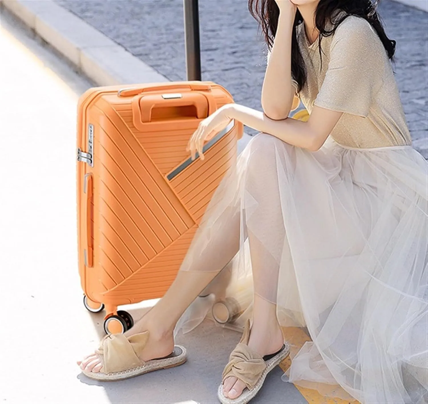 Carry-on Suitcase Luggage Hardside Rugged Travel Suitcase Luggage With Spinner Wheels,Luggage Suitcase Lightweight Carry-on Suitcases Carry On Luggages (Color : C, Size : 20inch)
