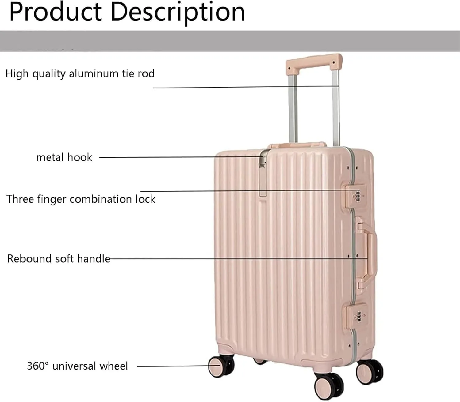 Carry-on Suitcase Luggage Lightweight and Tough Cabin Suitcase Lightweight Carry-on Hand Luggage 4 Spinner Carry-on Suitcases Carry On Luggages, 28 inches, White,White-20 inches