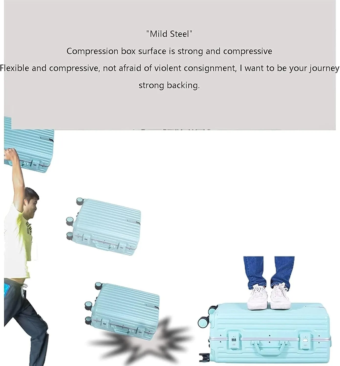 Carry-on Suitcase Luggage Lightweight and Tough Cabin Suitcase Lightweight Carry-on Hand Luggage 4 Spinner Carry-on Suitcases Carry On Luggages, 28 inches, White,White-20 inches