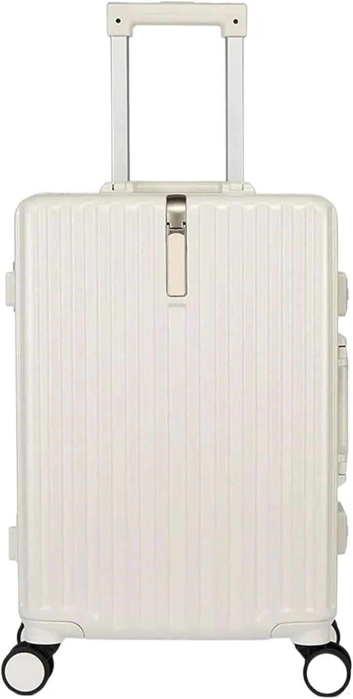 Carry-on Suitcase Luggage Lightweight and Tough Cabin Suitcase Lightweight Carry-on Hand Luggage 4 Spinner Carry-on Suitcases Carry On Luggages, 28 inches, White,White-20 inches