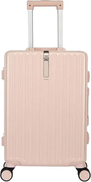 Carry-on Suitcase Luggage Lightweight and Tough Cabin Suitcase Lightweight Carry-on Hand Luggage 4 Spinner Carry-on Suitcases Carry On Luggages,White-20 inches (Roze 22 inches)