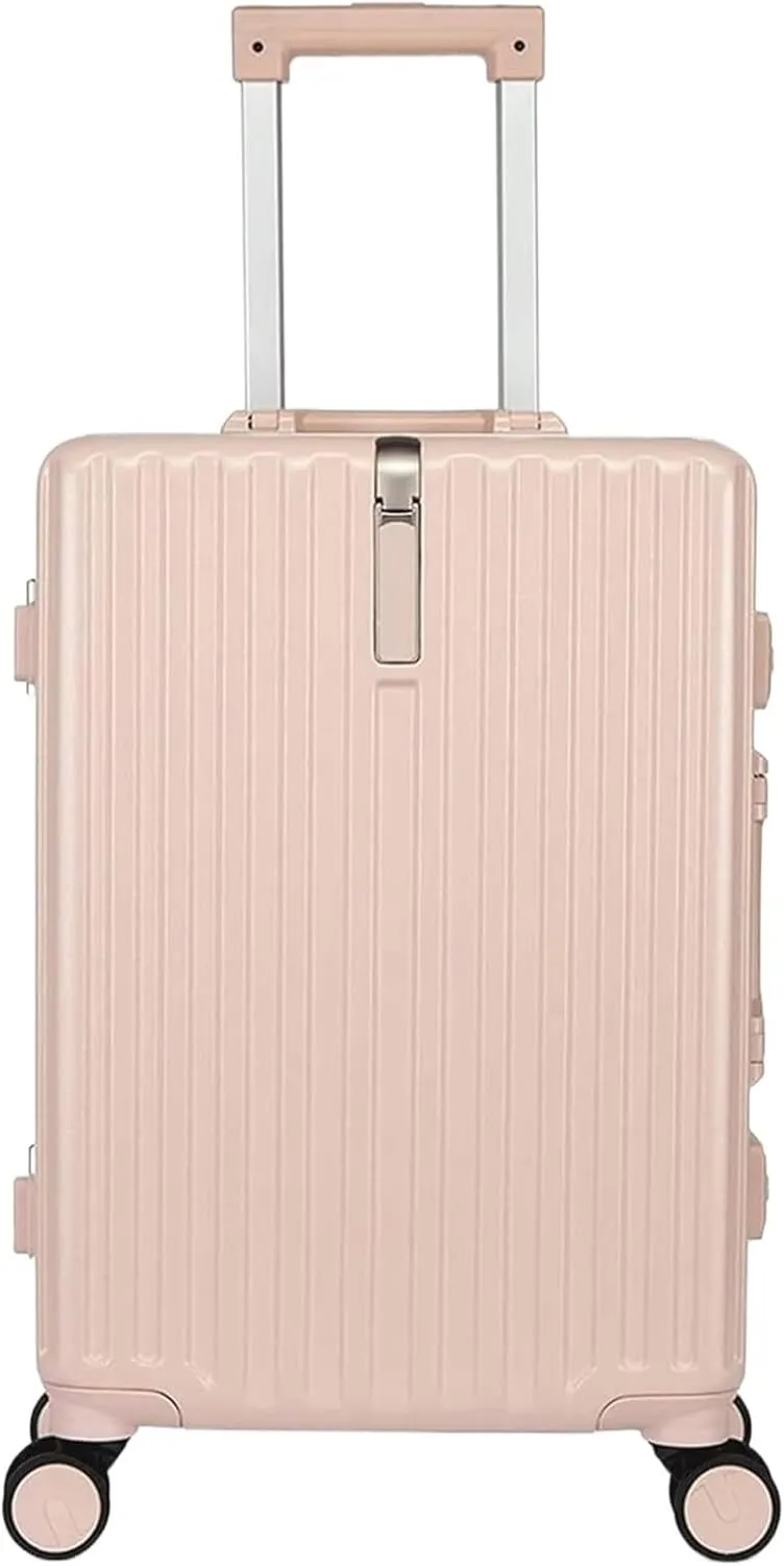 Carry-on Suitcase Luggage Lightweight and Tough Cabin Suitcase Lightweight Carry-on Hand Luggage 4 Spinner Carry-on Suitcases Carry On Luggages,White-20 inches (Roze 22 inches)