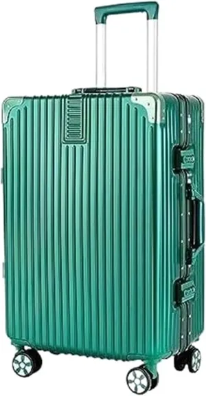 Carry-on Suitcase Luggage Lightweight Luggage,Spinner Double Wheel  Hardshell Suitcases for Travel Suitcase Carry-on Suitcases Carry On Luggages,Black-24inch (Grn 22inch)