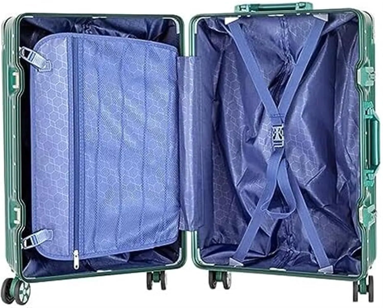 Carry-on Suitcase Luggage Lightweight Luggage,Spinner Double Wheel  Hardshell Suitcases for Travel Suitcase Carry-on Suitcases Carry On Luggages,Black-24inch (Grn 22inch)