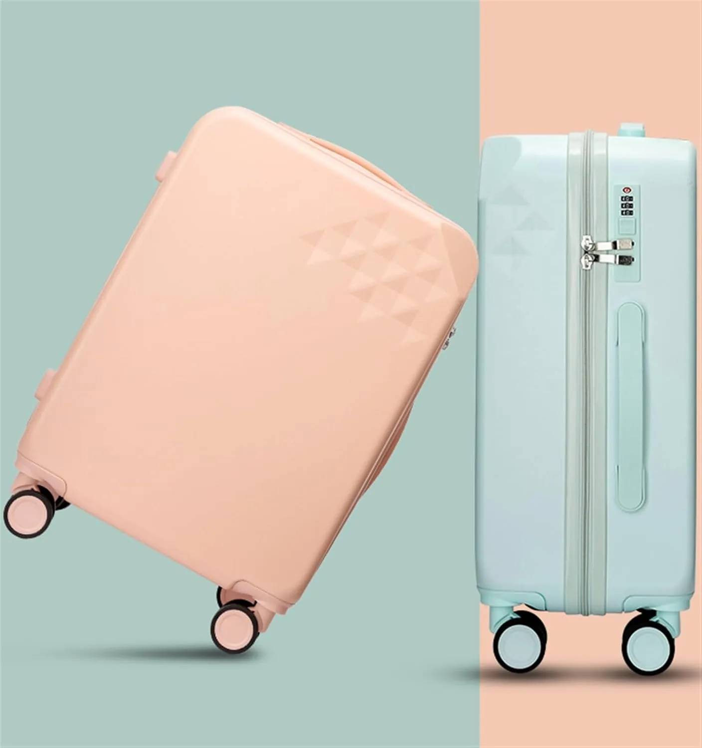 Carry-on Suitcase Luggage Luggage Expandable 8-Wheel Spinner Lightweight Hardside Suitcase, Macaron Suitcase Carry-on Suitcases Carry On Luggages (Color : D, Size : 20inch)