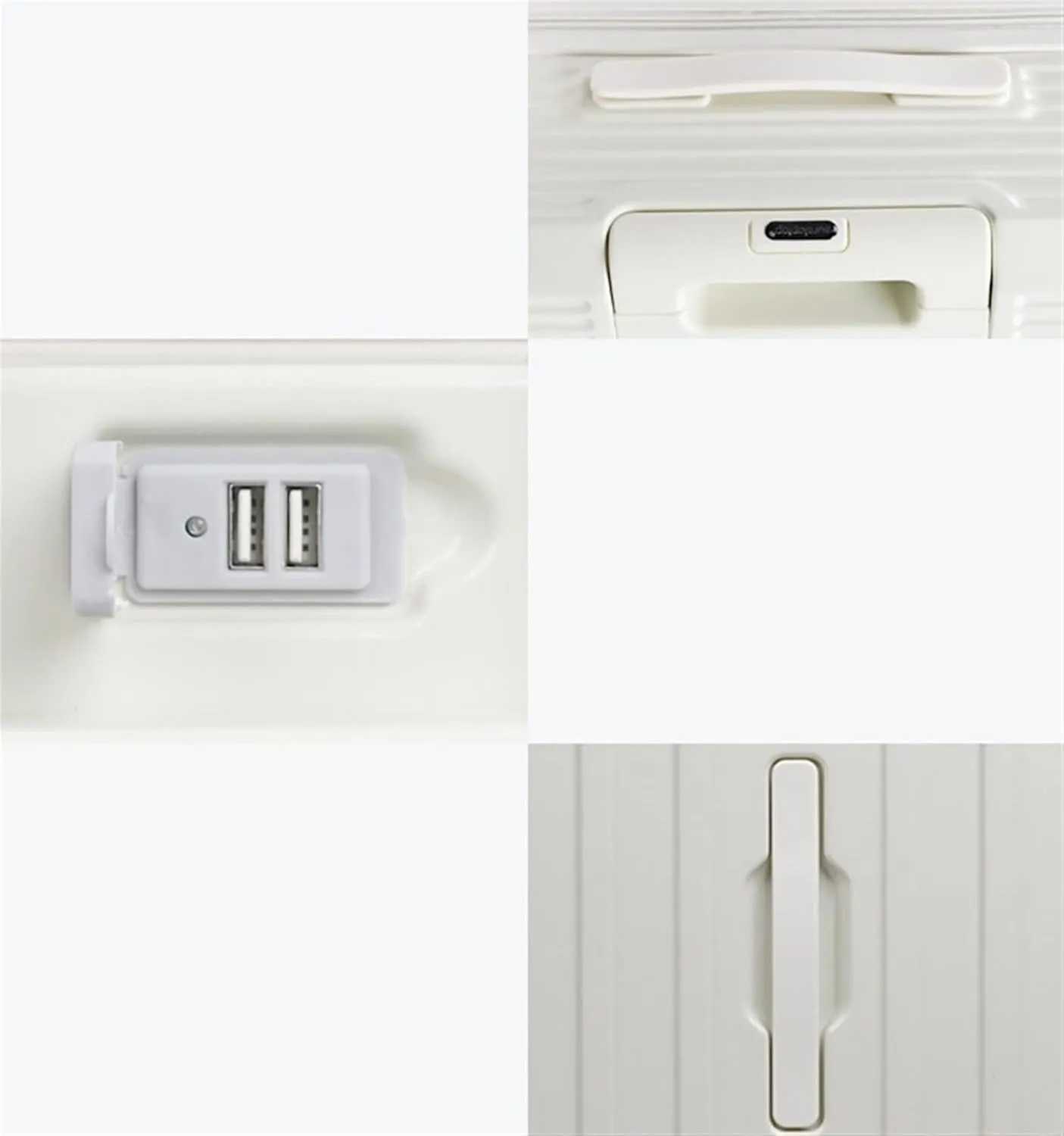 Carry-on Suitcase Luggage Luggage for Women Suitcsases with Cup Holder Spinner Wheels Hardside Luggage with Lock Carry-on Suitcases Carry On Luggages, 24in, White,Grn-24in