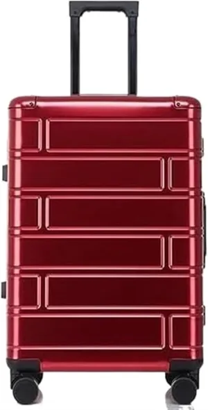 Carry-on Suitcase Luggage Travel Case Hardshell Carry-on Luggage With Silent Airplane Spinner Wheels Suitcase Carry-on Suitcases Carry On Luggages (Color : Red, Size : 20inch)