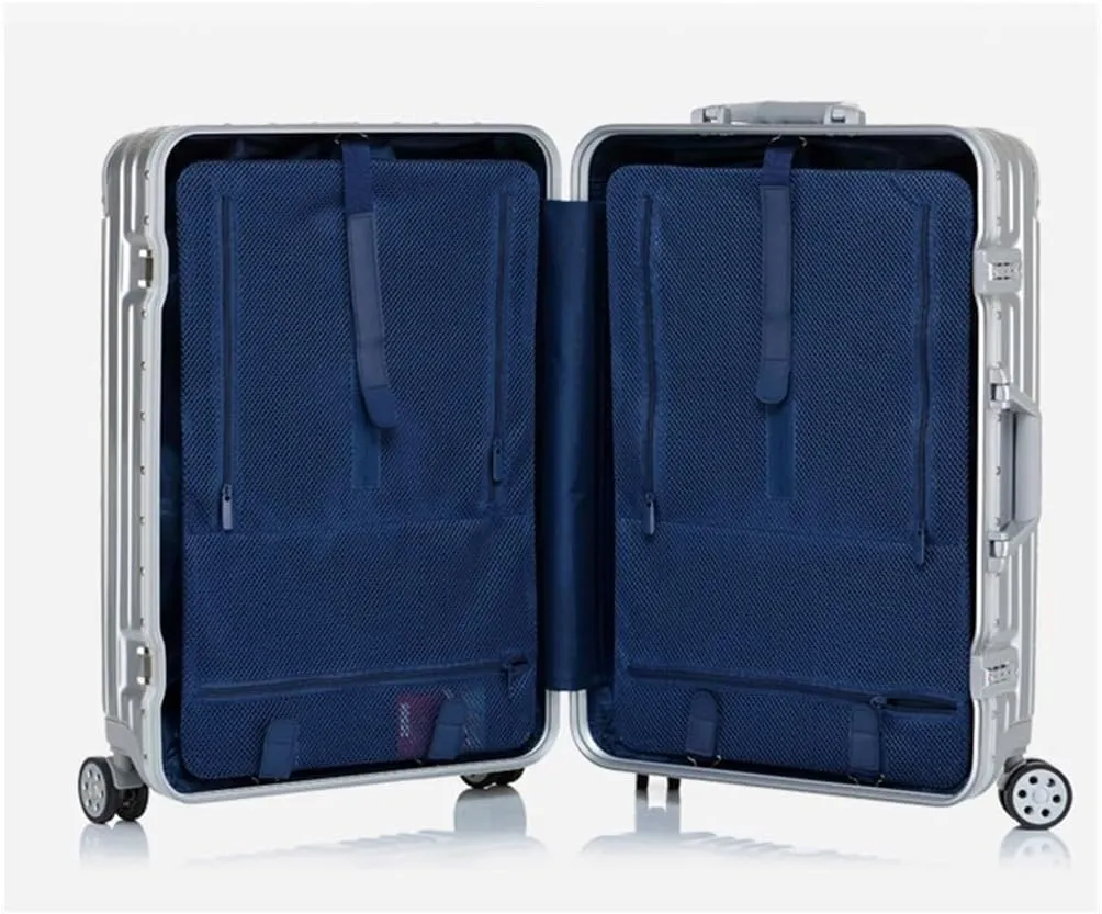 Carry-on Suitcase Luggage Travel Luggage Suitcase Spinner With Wheels,Hardside Carry On Suitcase For Travel Carry-on Suitcases Carry On Luggages (Color : Silver, Size : 24in)